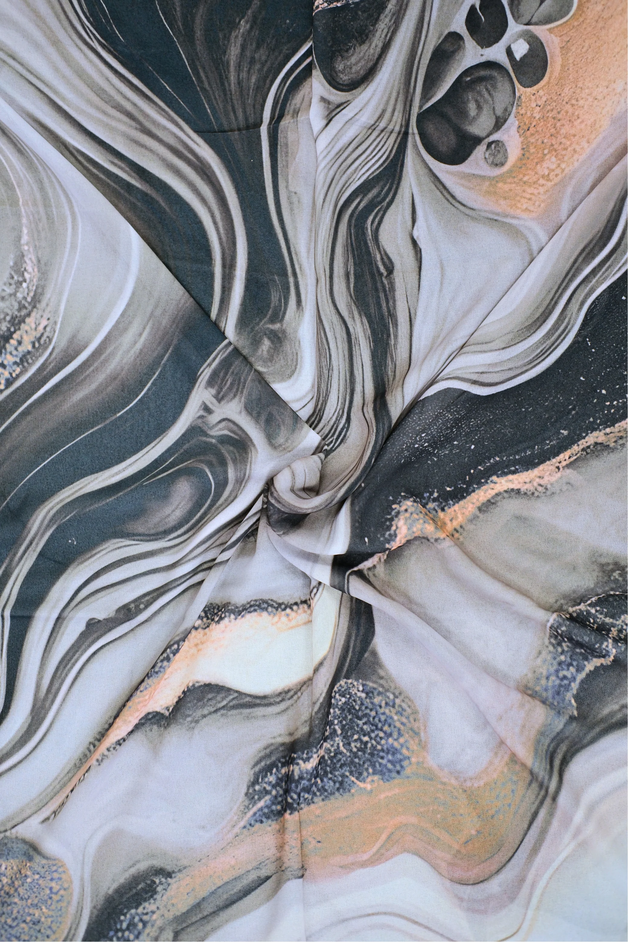 Stone Flow Grey Printed Hijab - Image 3