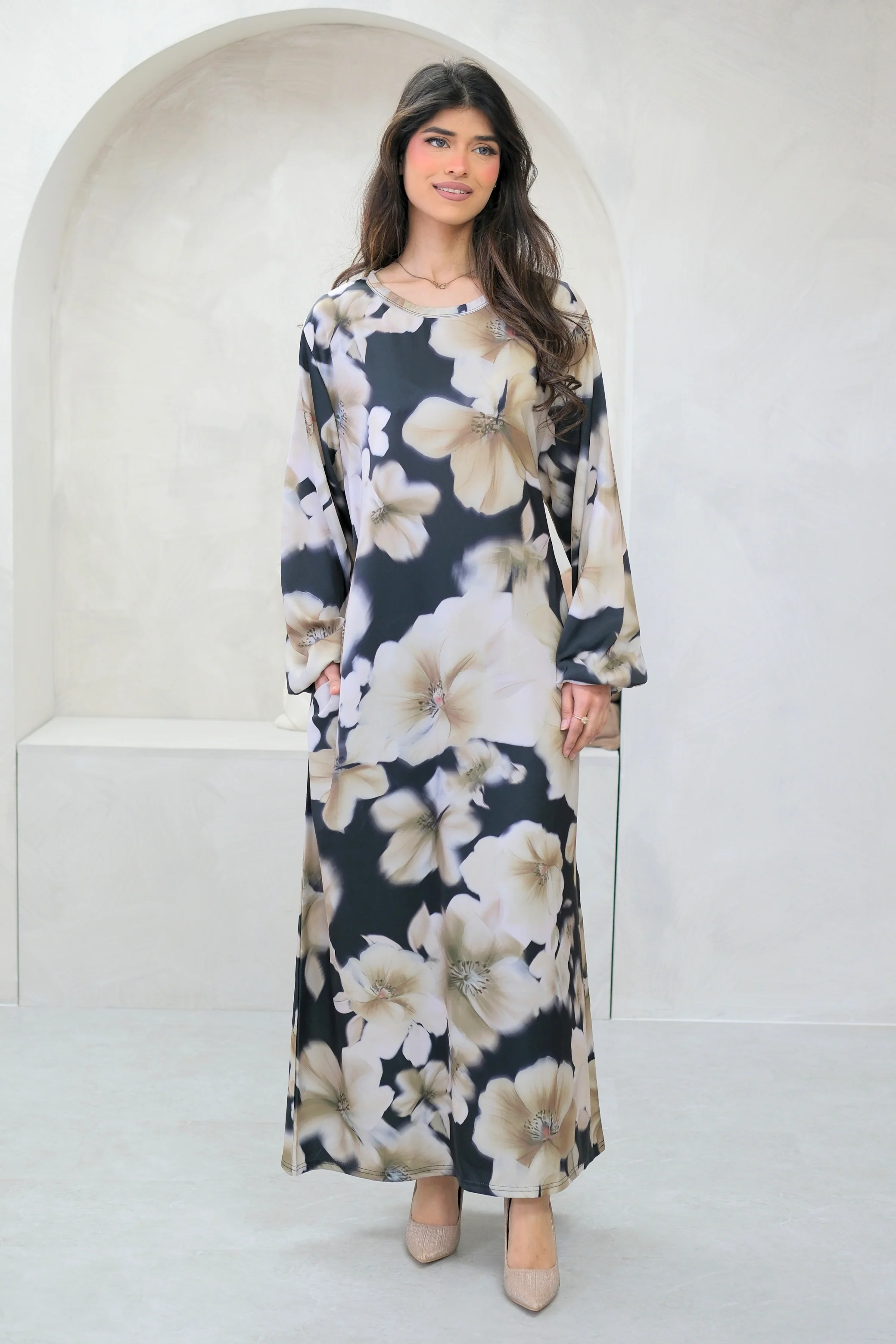Elyra Noir Bloom Dress