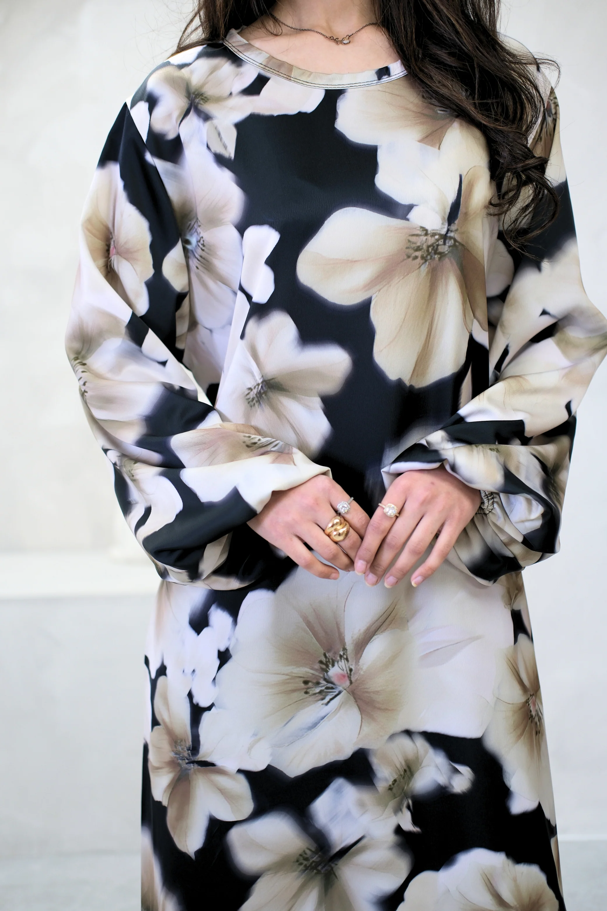 Elyra Noir Bloom Dress - Image 6