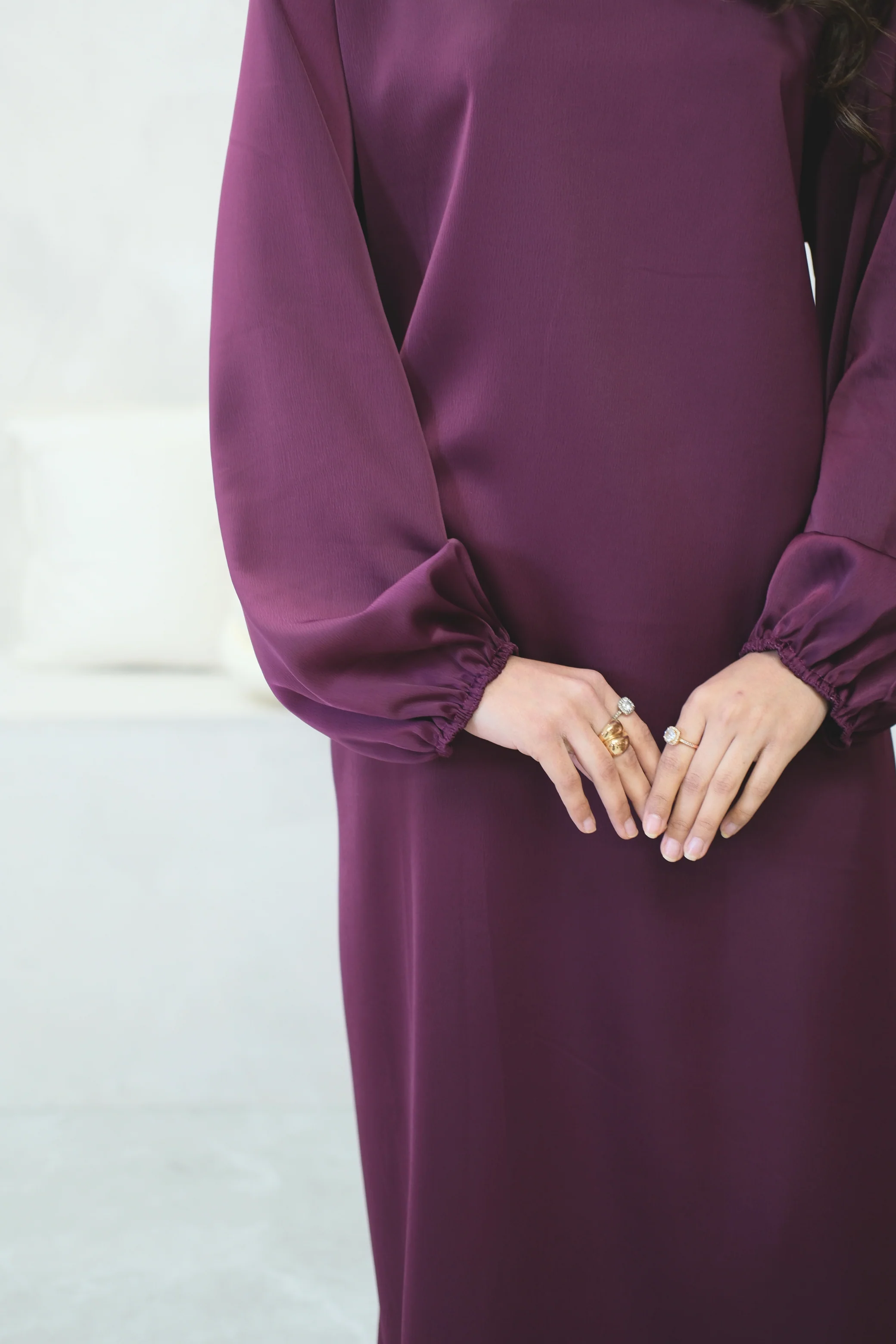 Elyra Plum Veil Dress - Image 3