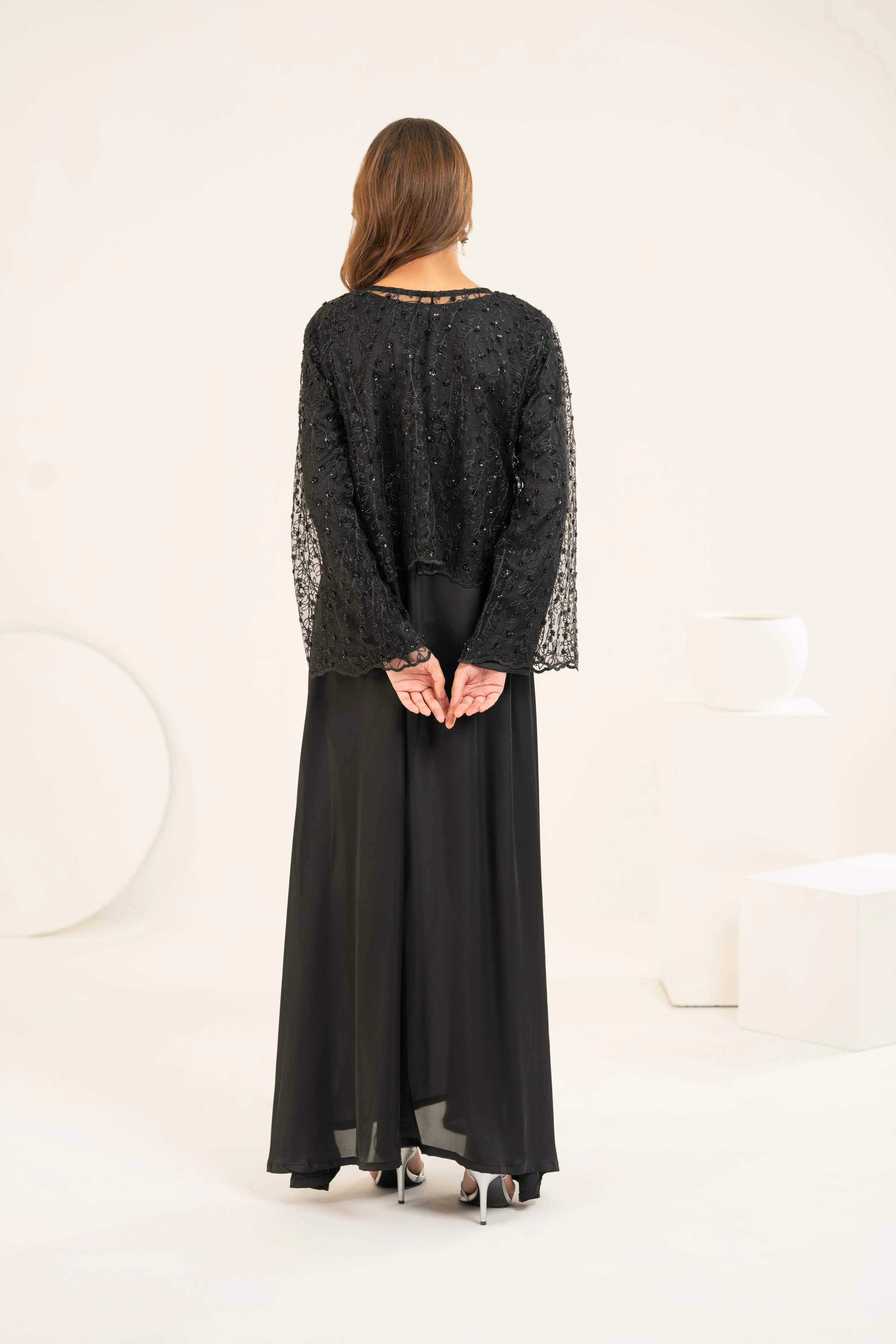 Lumiere Black Maxi Dress - Image 10