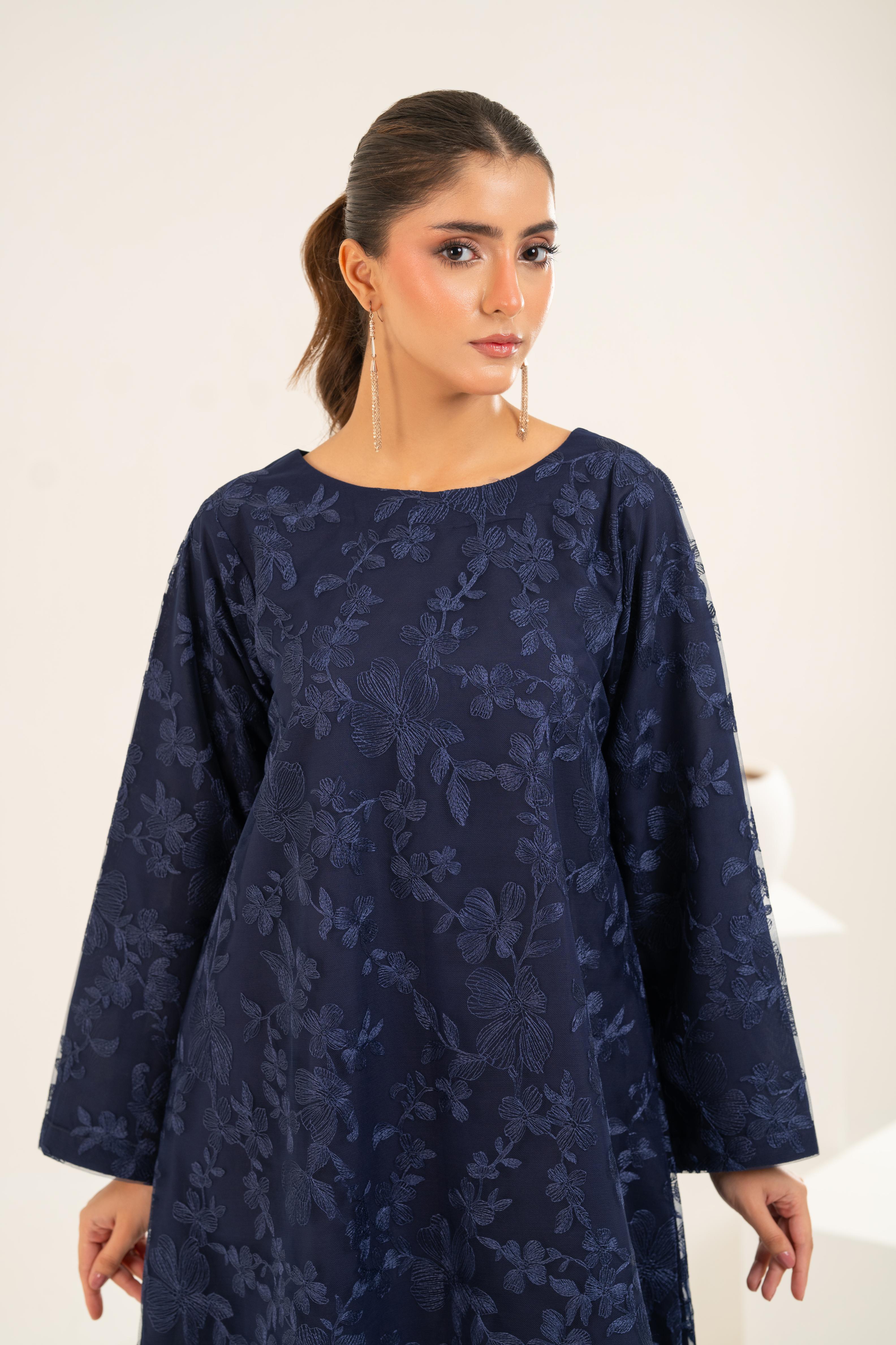 Amara Navy Midi Dress - Image 8