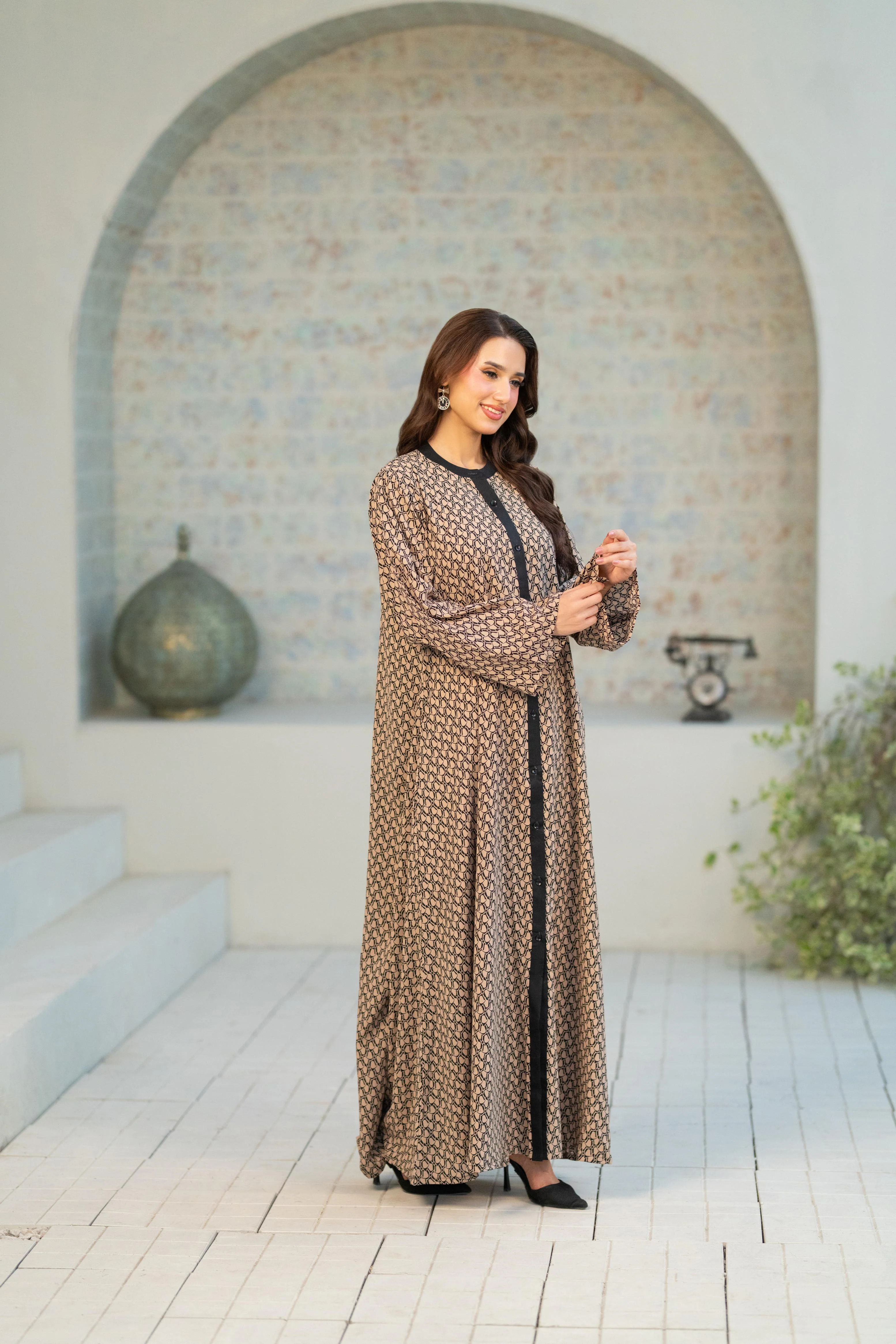 Contrast Geo Flow Dress - Image 5