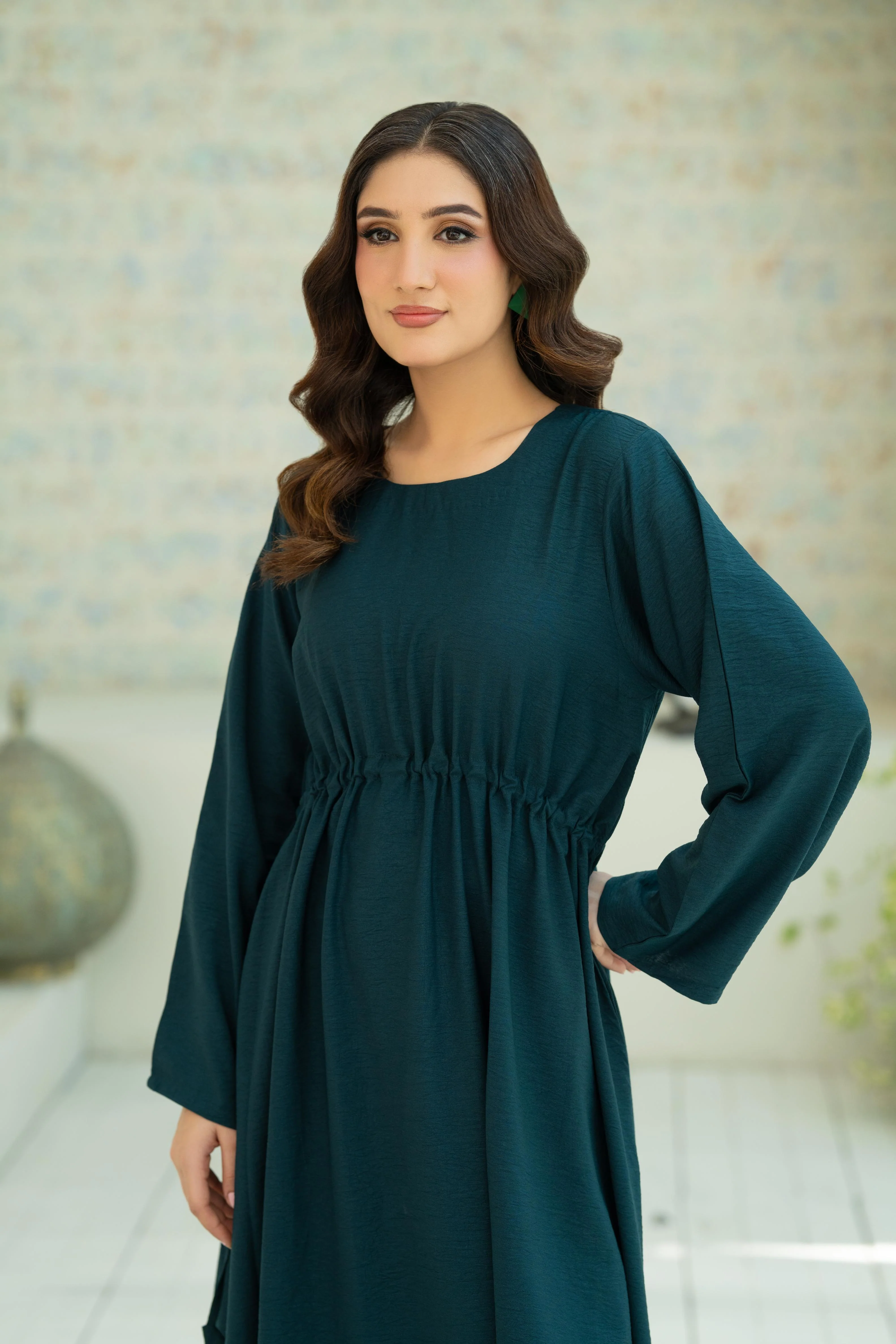Emerald Flow Dress - Image 2