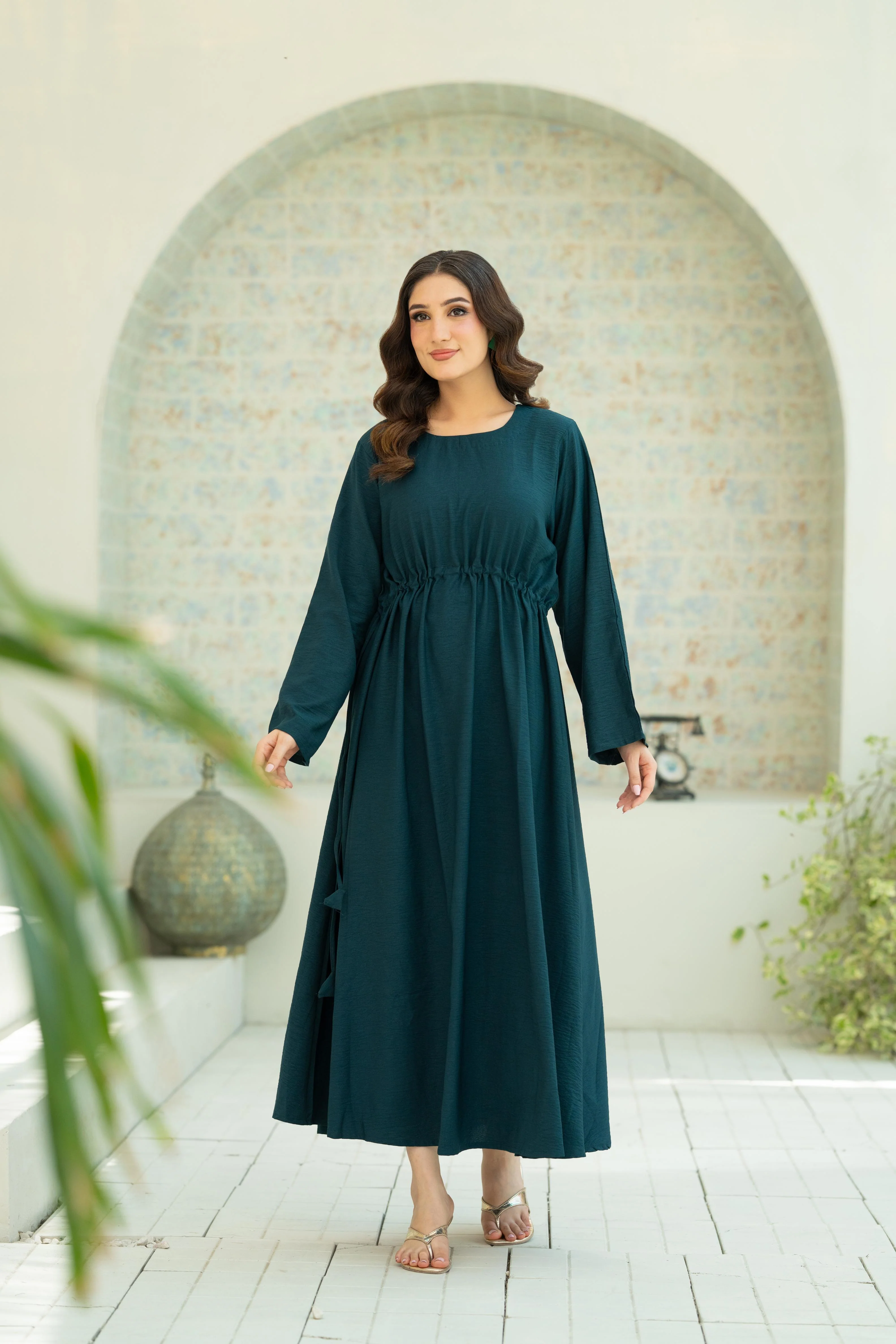Emerald Flow Dress - Image 5