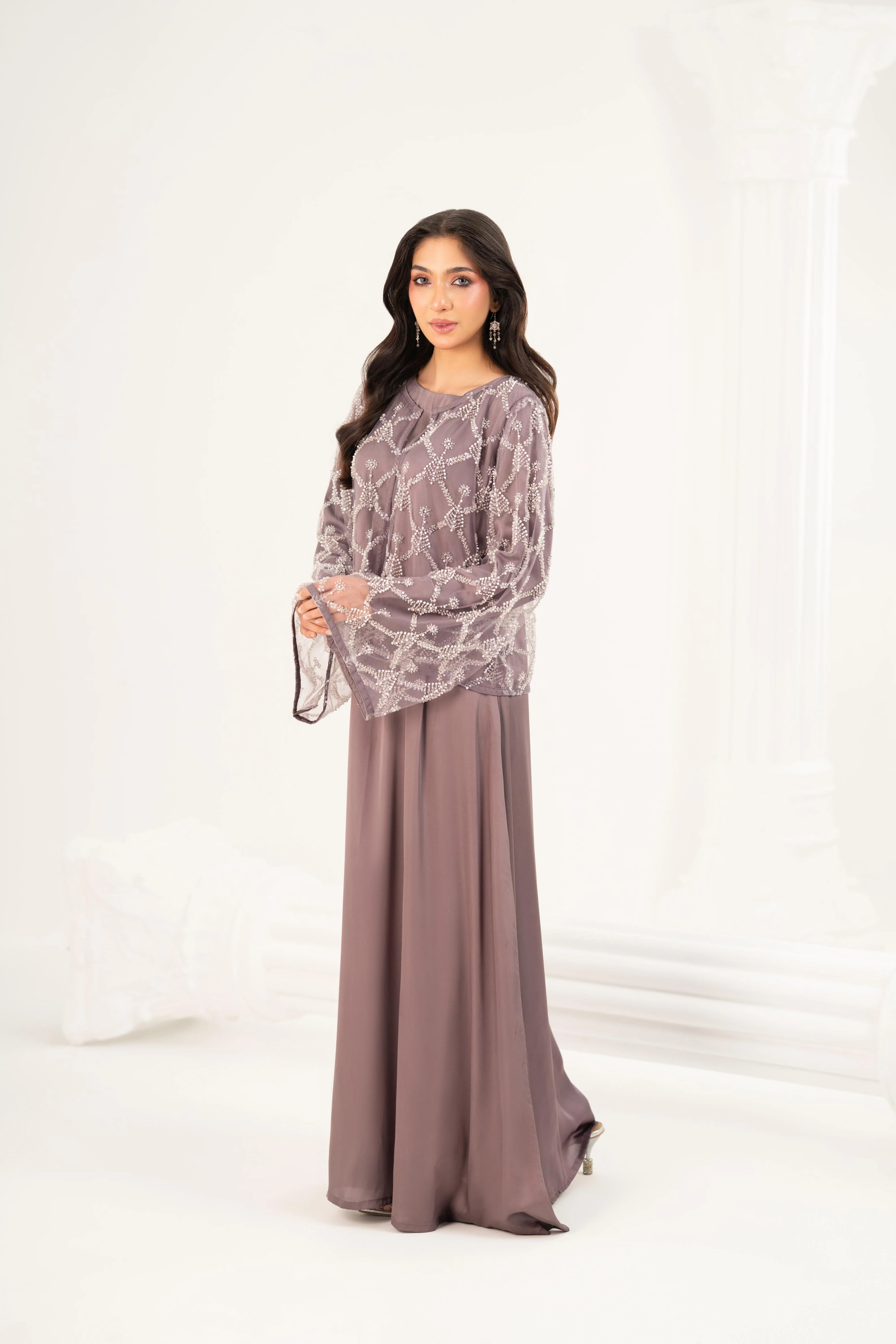 Lyra Mauve Maxi Dress