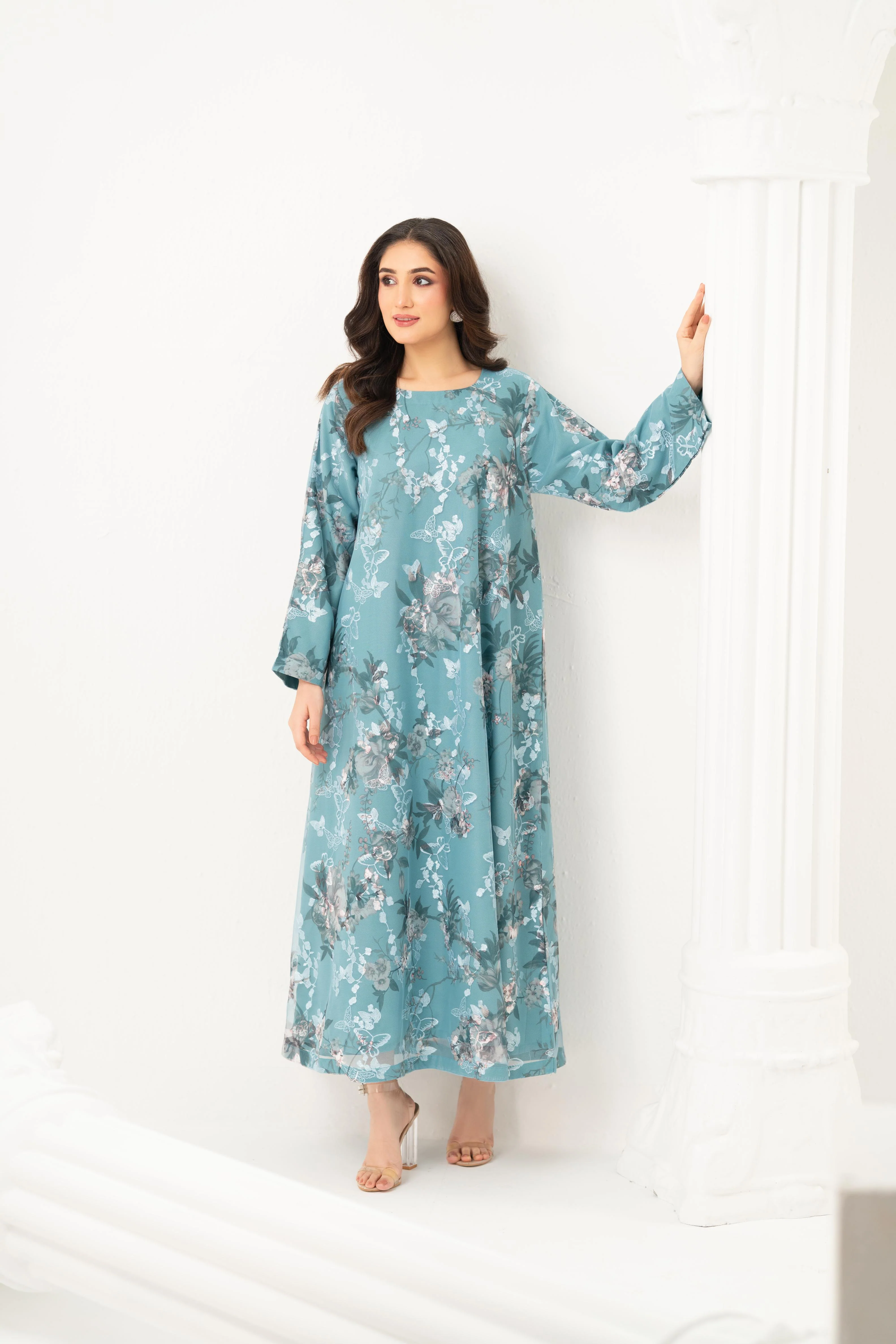 Botanical Embroidered Midi Dress - Image 8