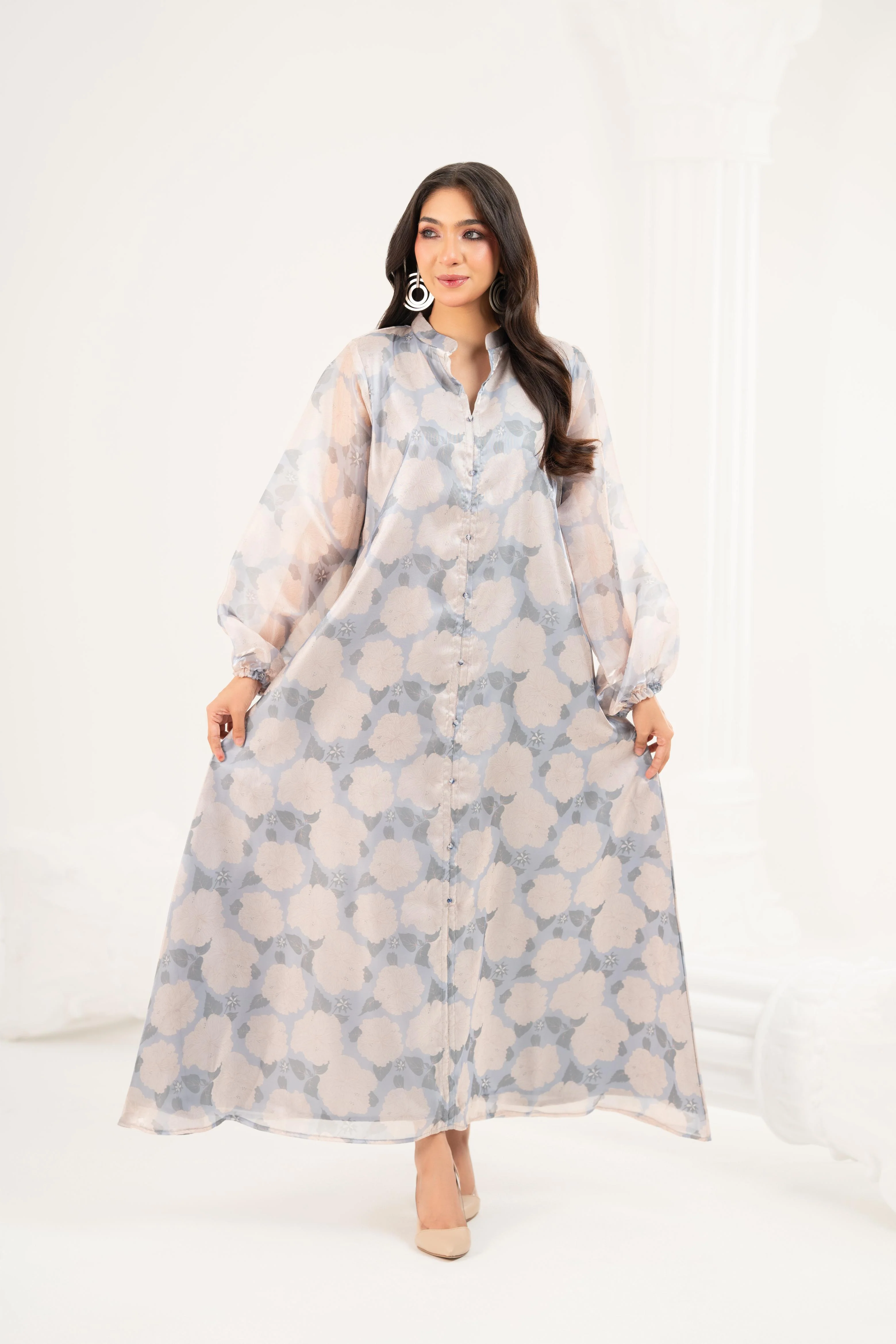 Painterly Floral Midi Dress - Image 4