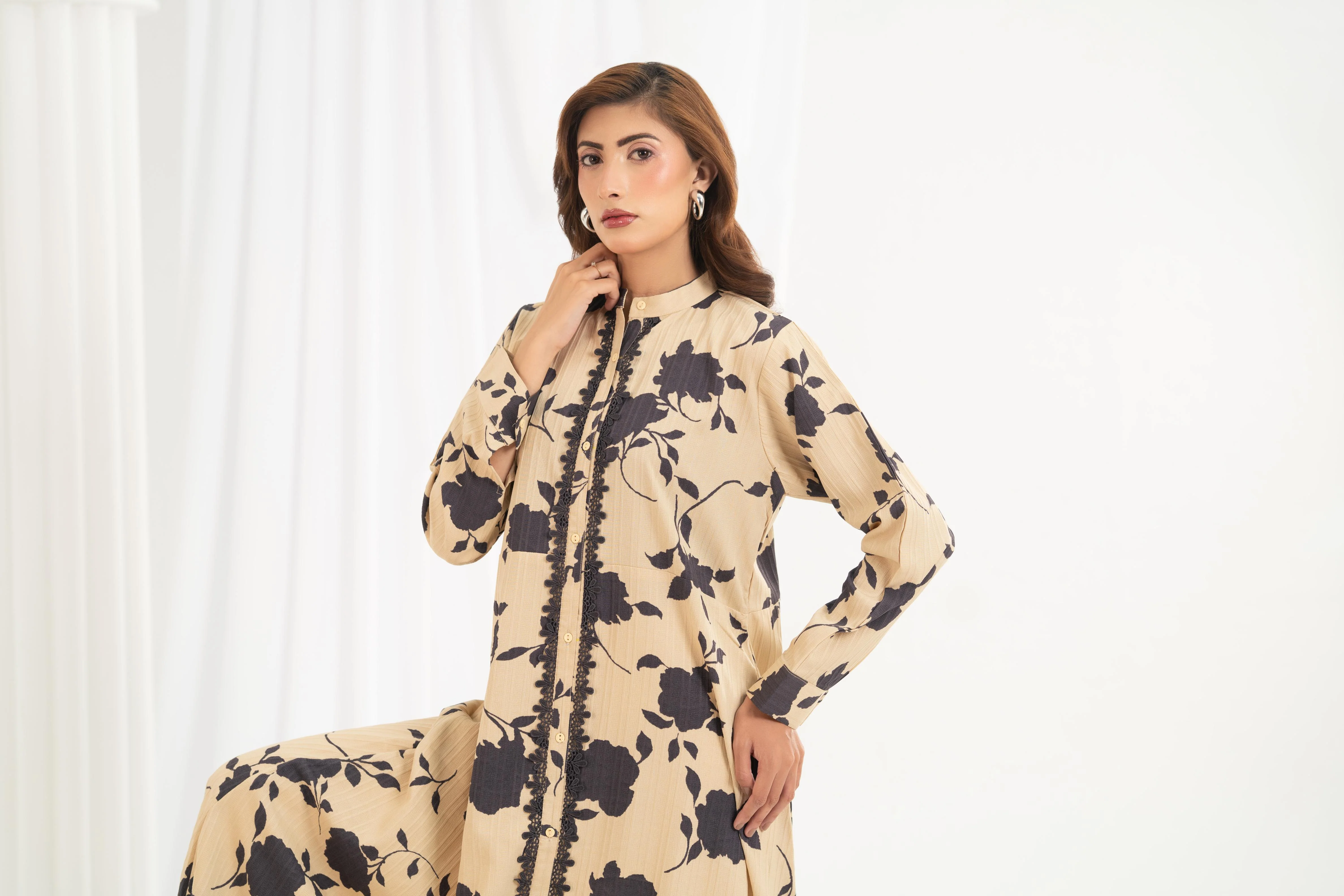 Classic Floral Button Dress - Image 10