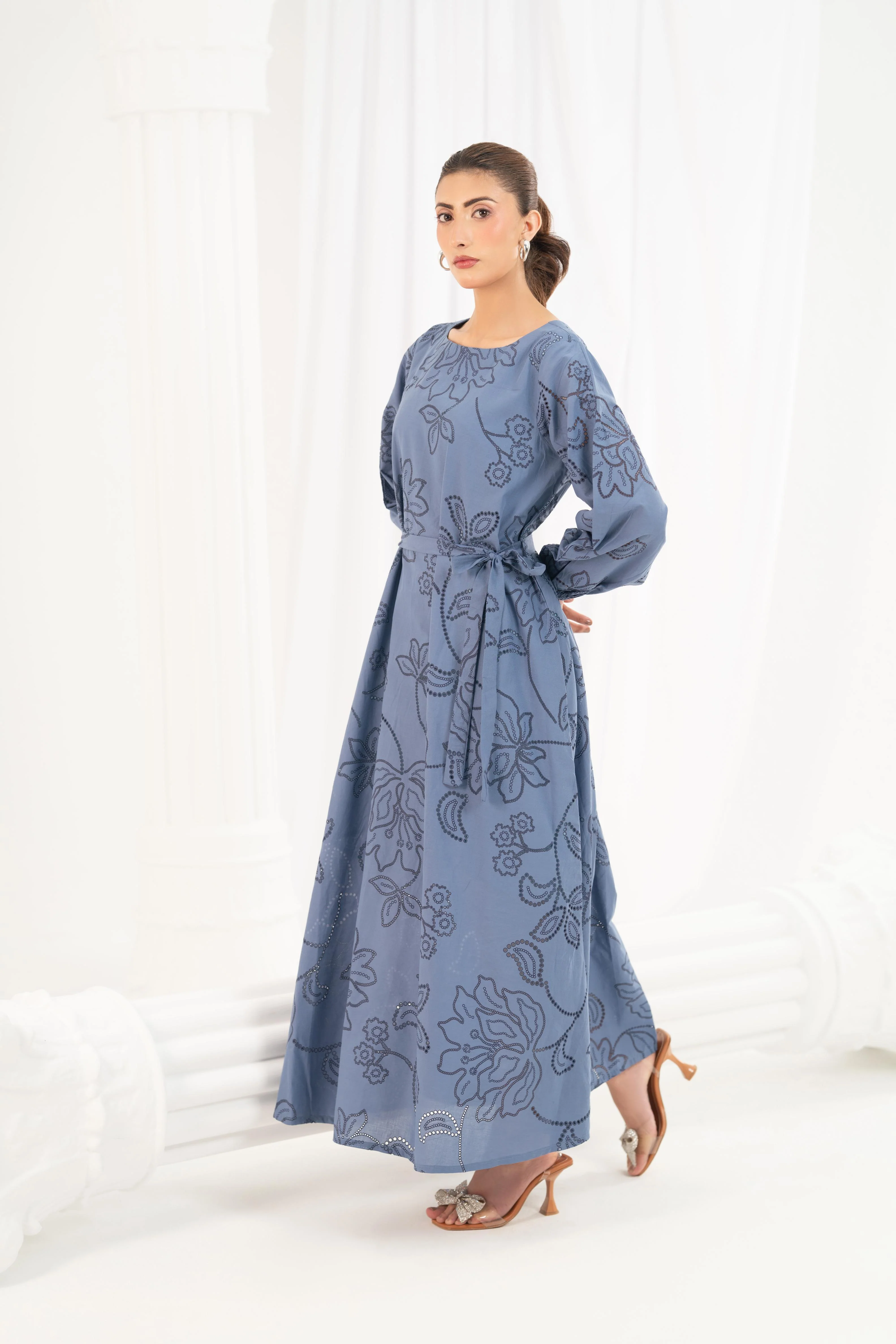 Serenity Blue Midi Dress - Image 2