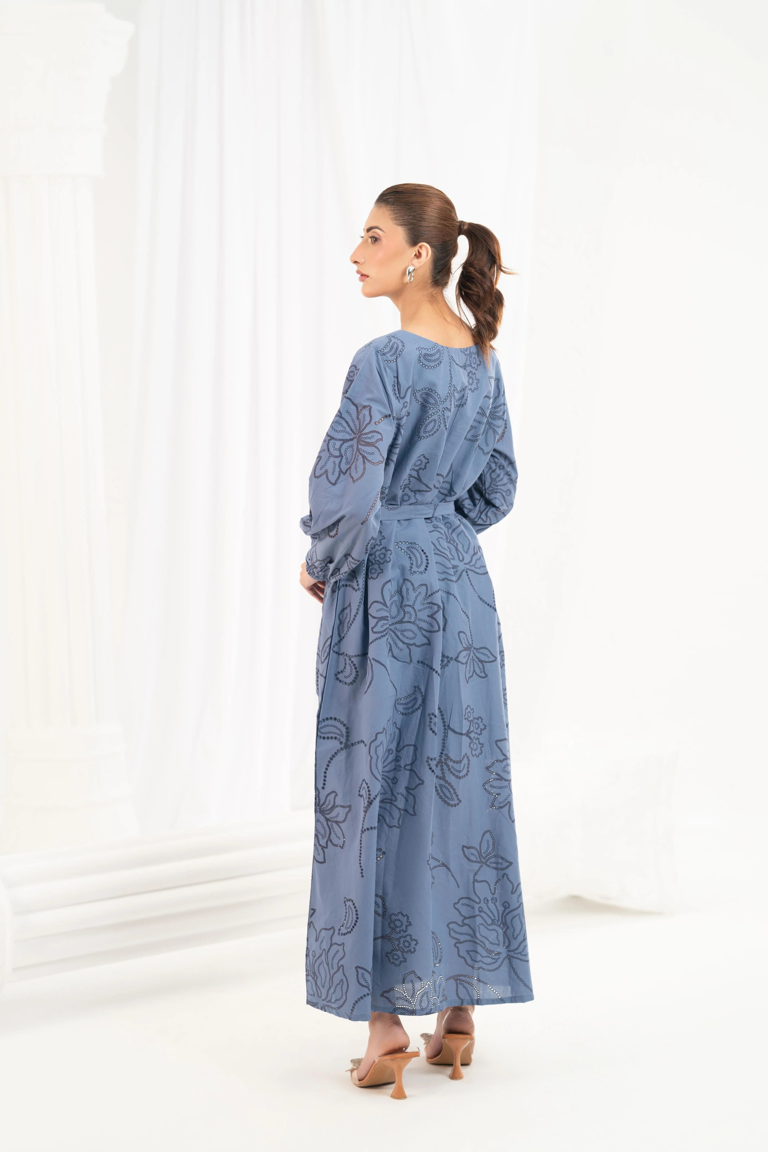 Serenity Blue Midi Dress - Image 8