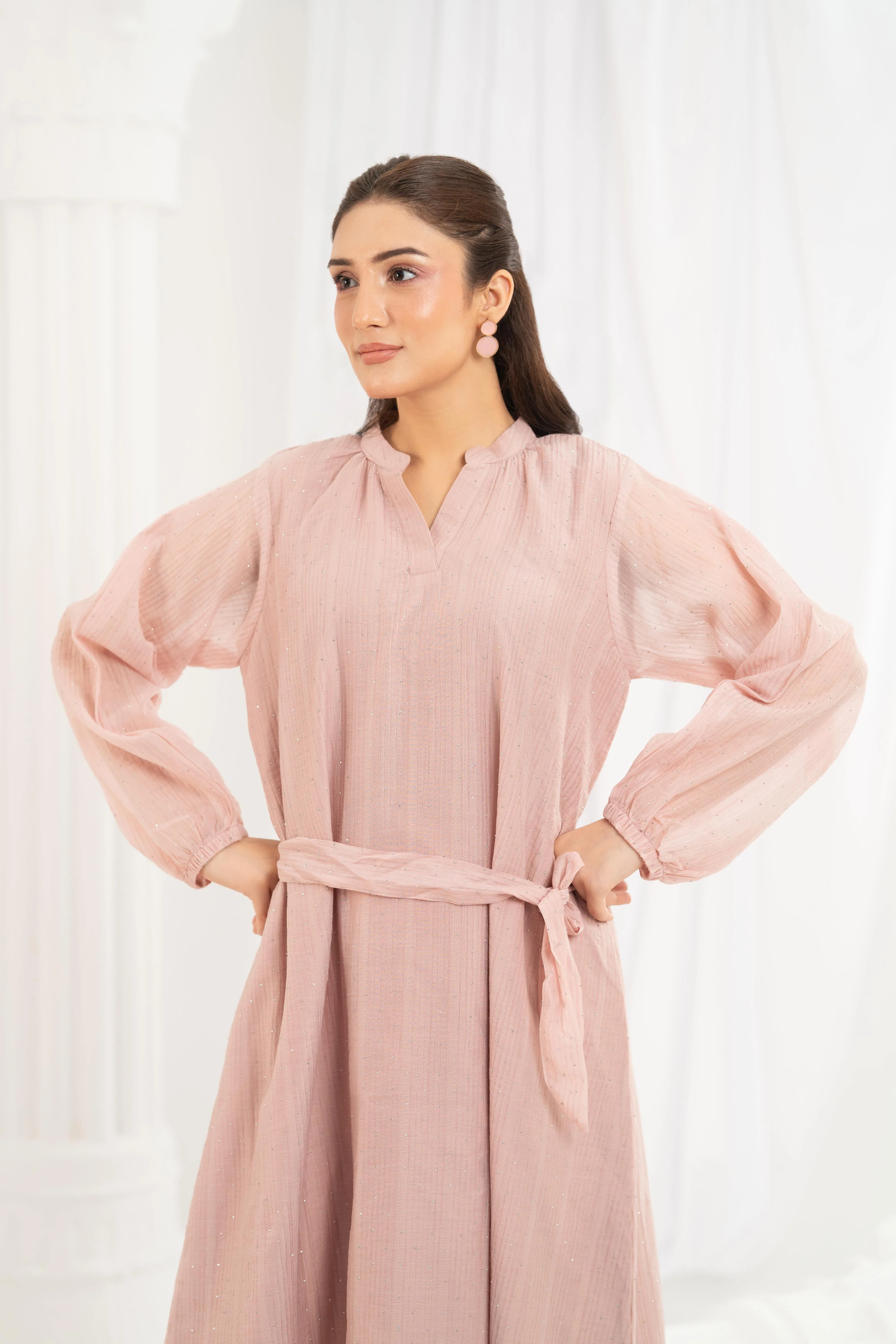 Blush Shimmer Dress - Image 7