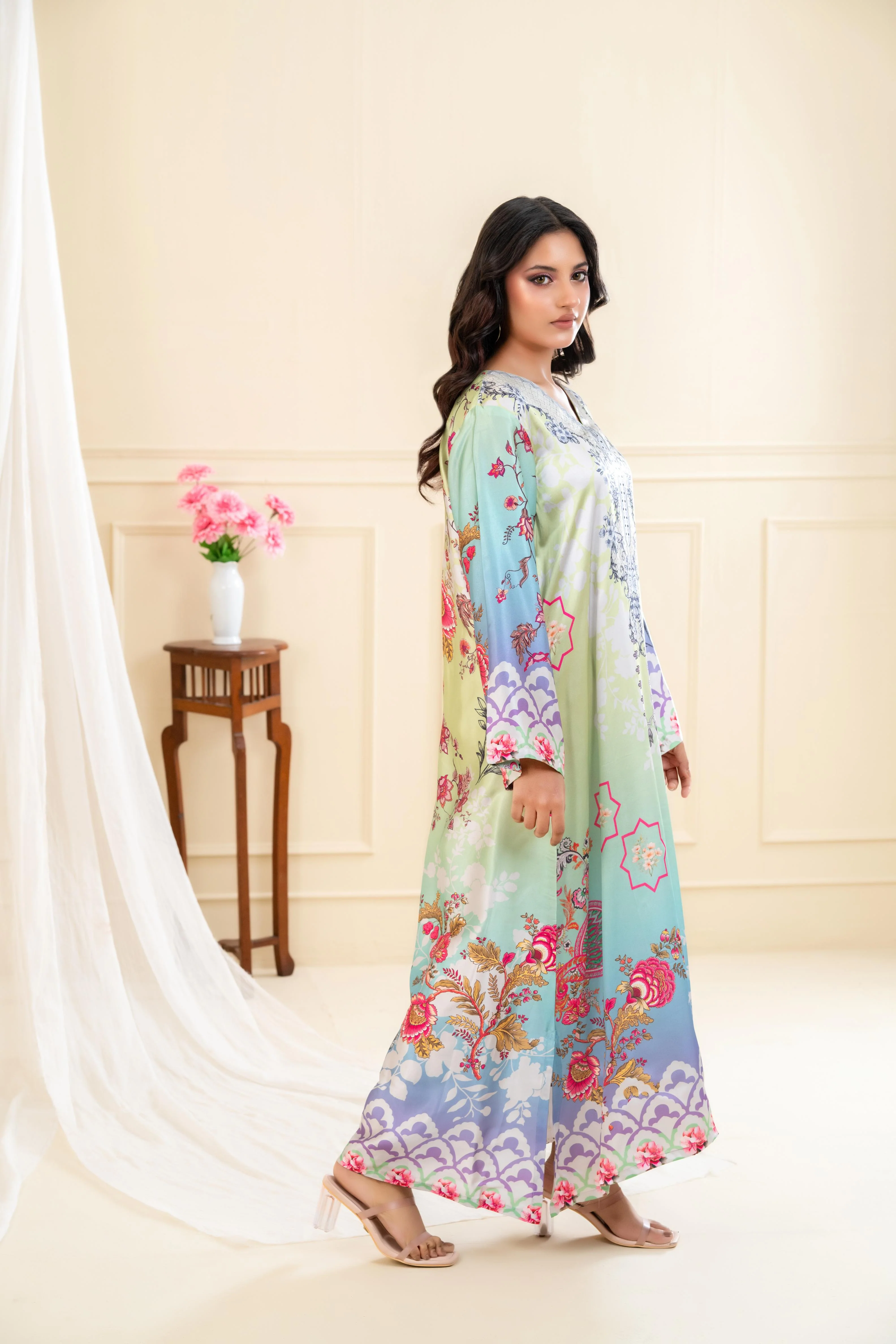 Raneem Luxe Printed Dress - Image 3