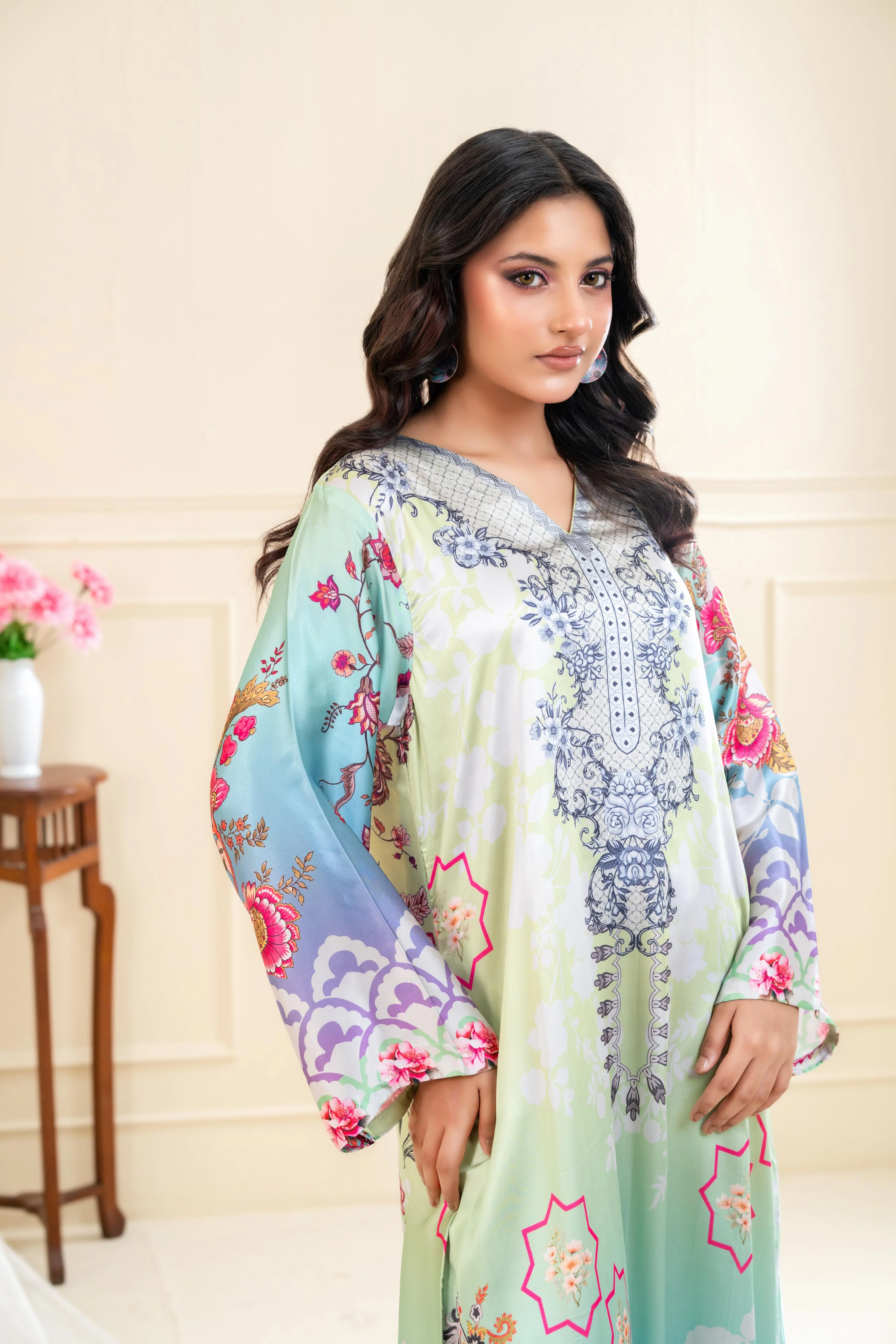 Raneem Luxe Printed Dress - Image 5
