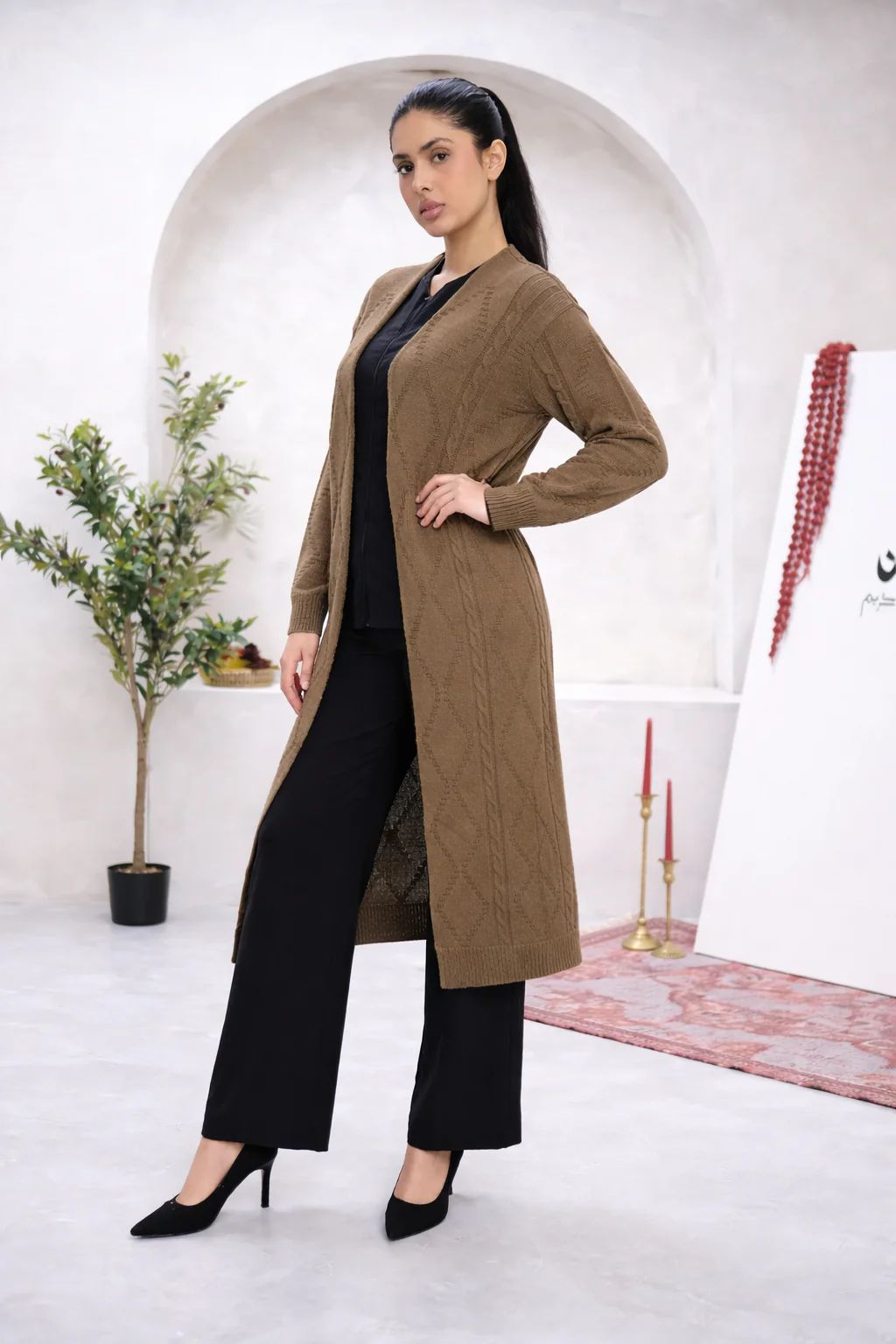 Noirline Taupe Cardigan - Image 2