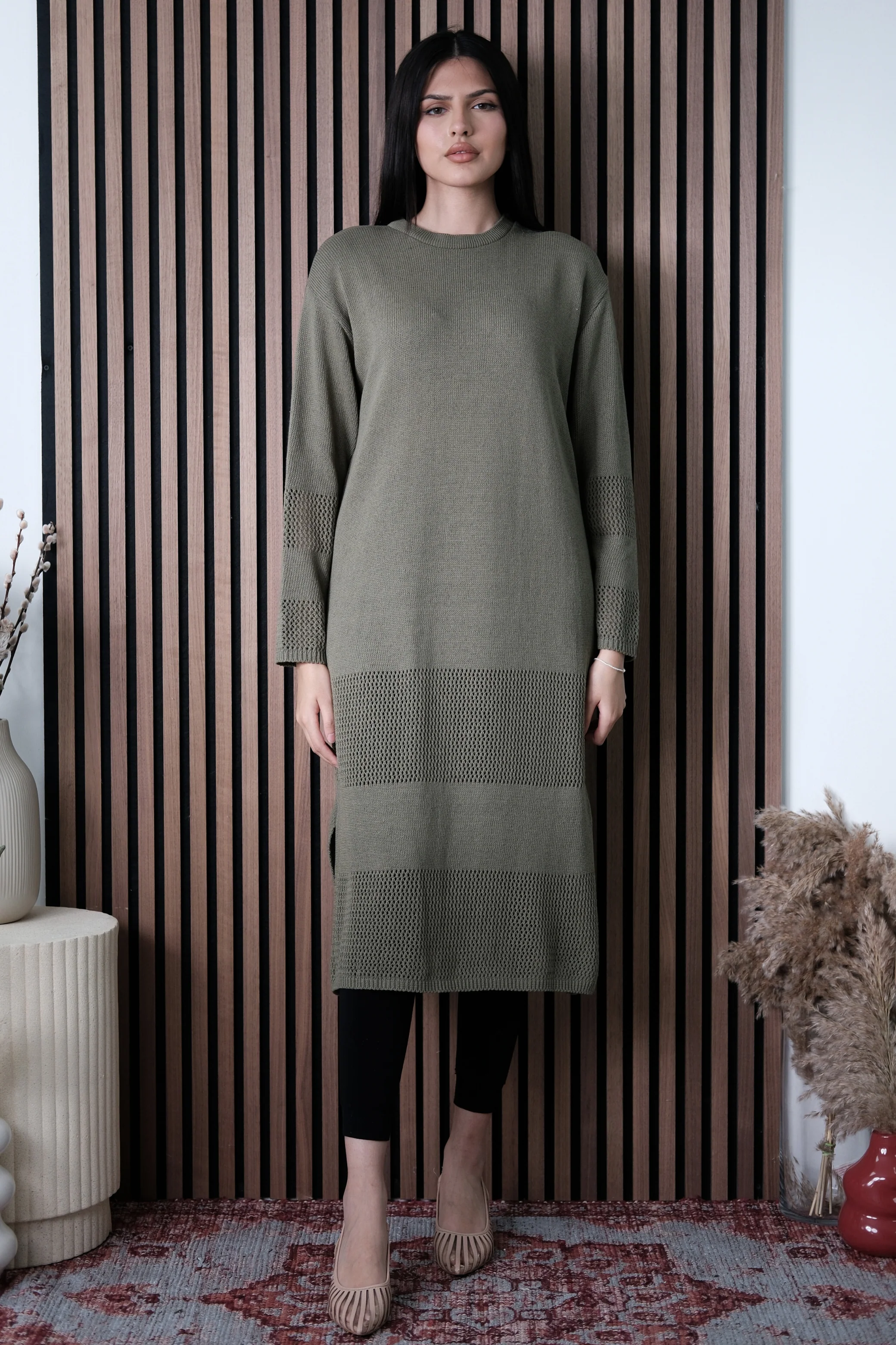 Velma Olive Dress - Image 3