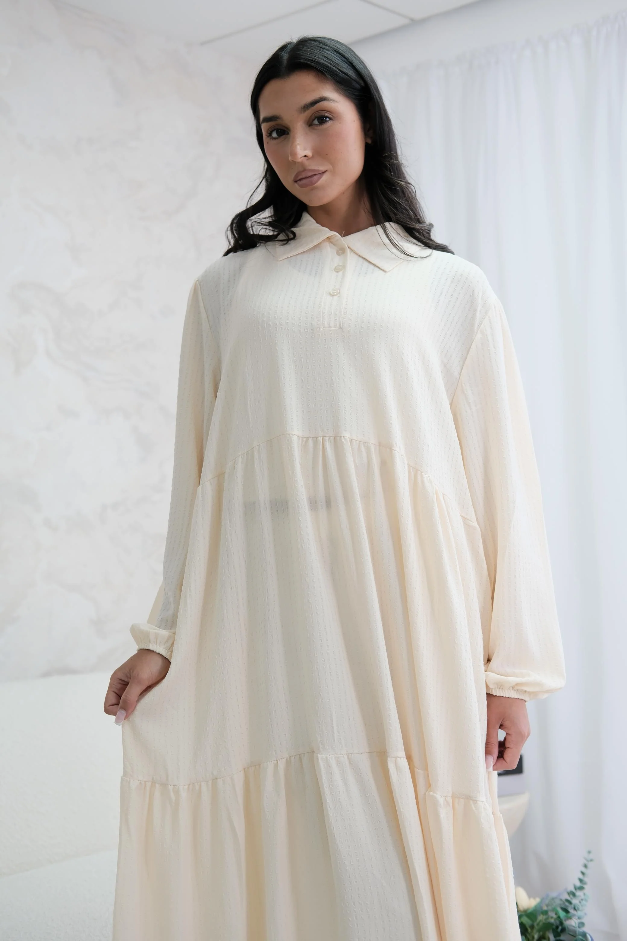 Enya Light Yellow Dress - Image 4