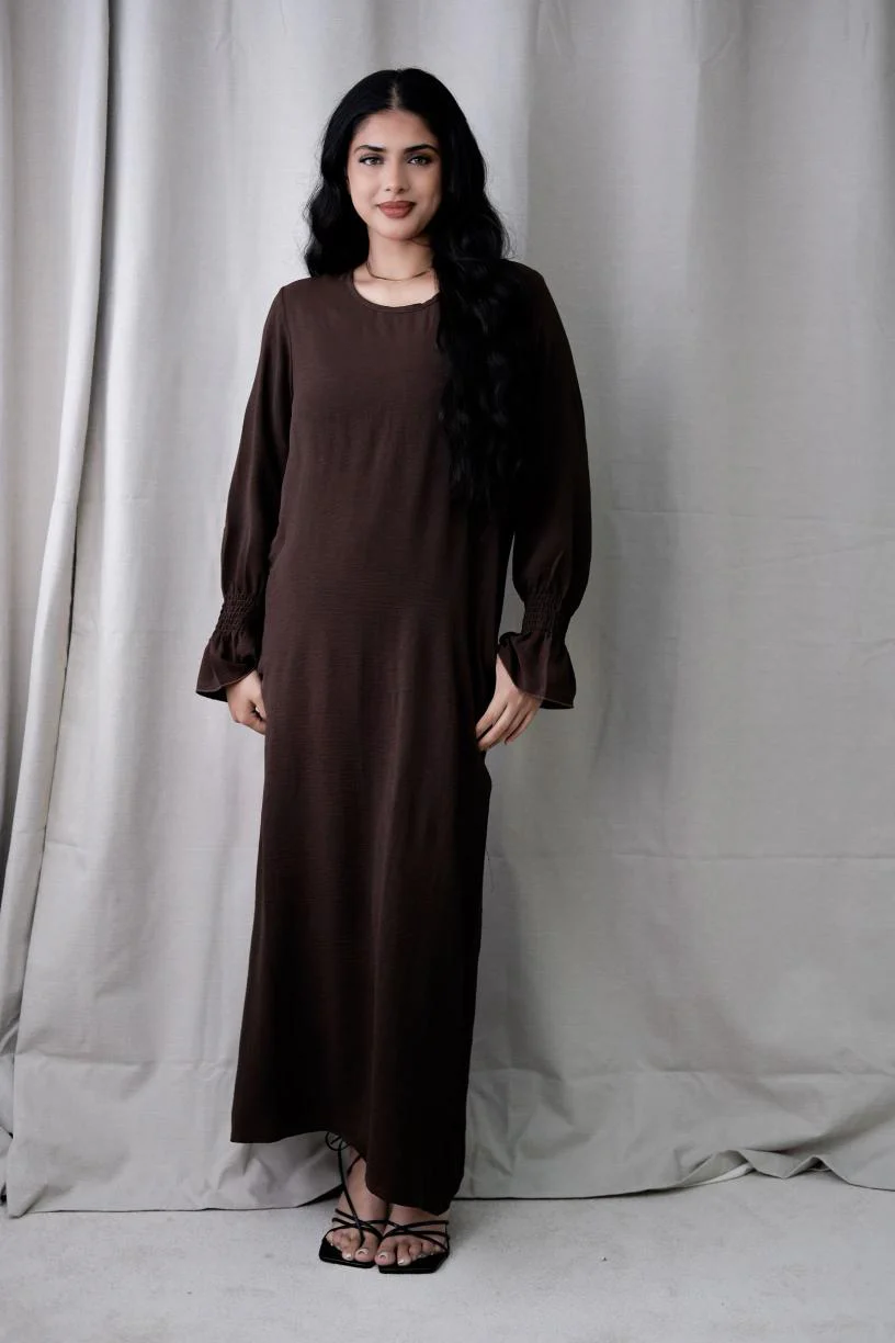 Essential Basic Chocolate Abaya - Image 4