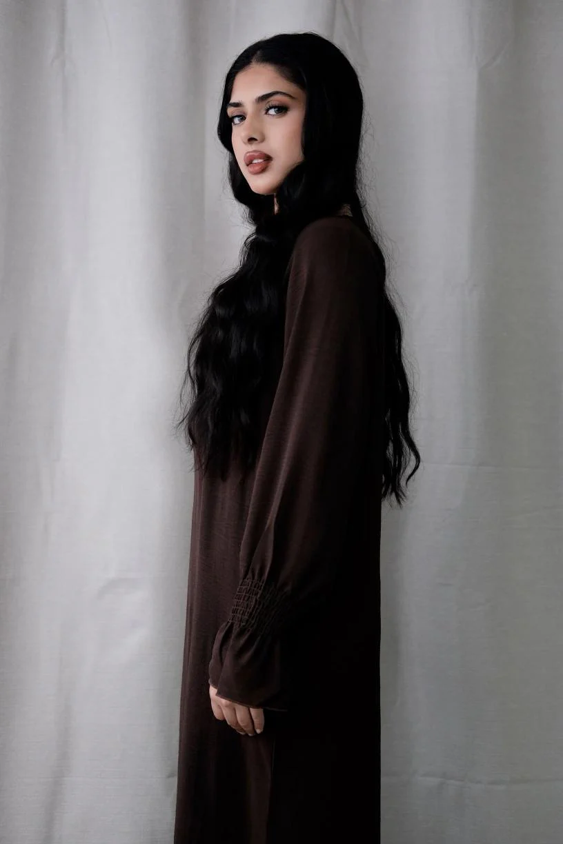 Essential Basic Chocolate Abaya - Image 5