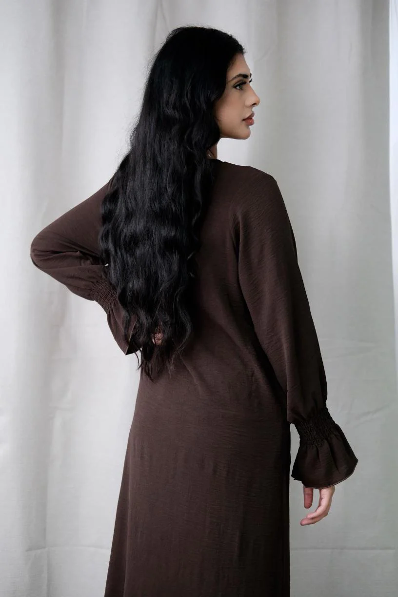 Essential Basic Chocolate Abaya - Image 6