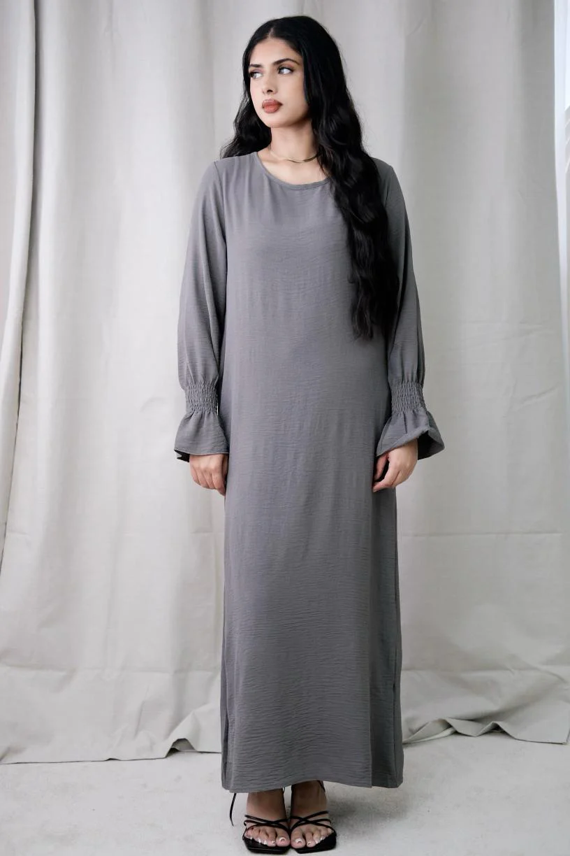 Essential Basic Dark Grey Abaya - Image 4
