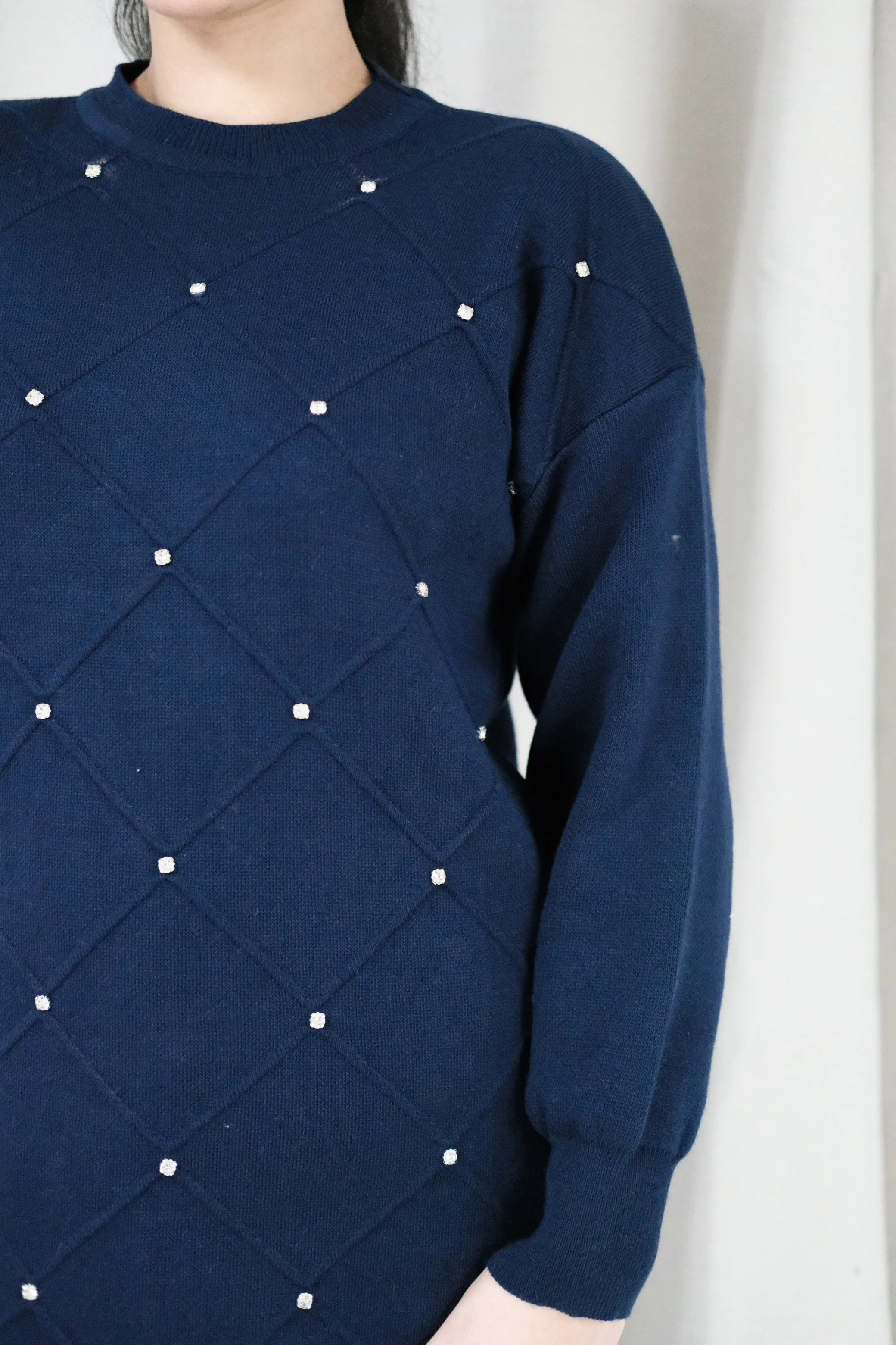 Noelle Navy Knit Co-Ord - Image 3