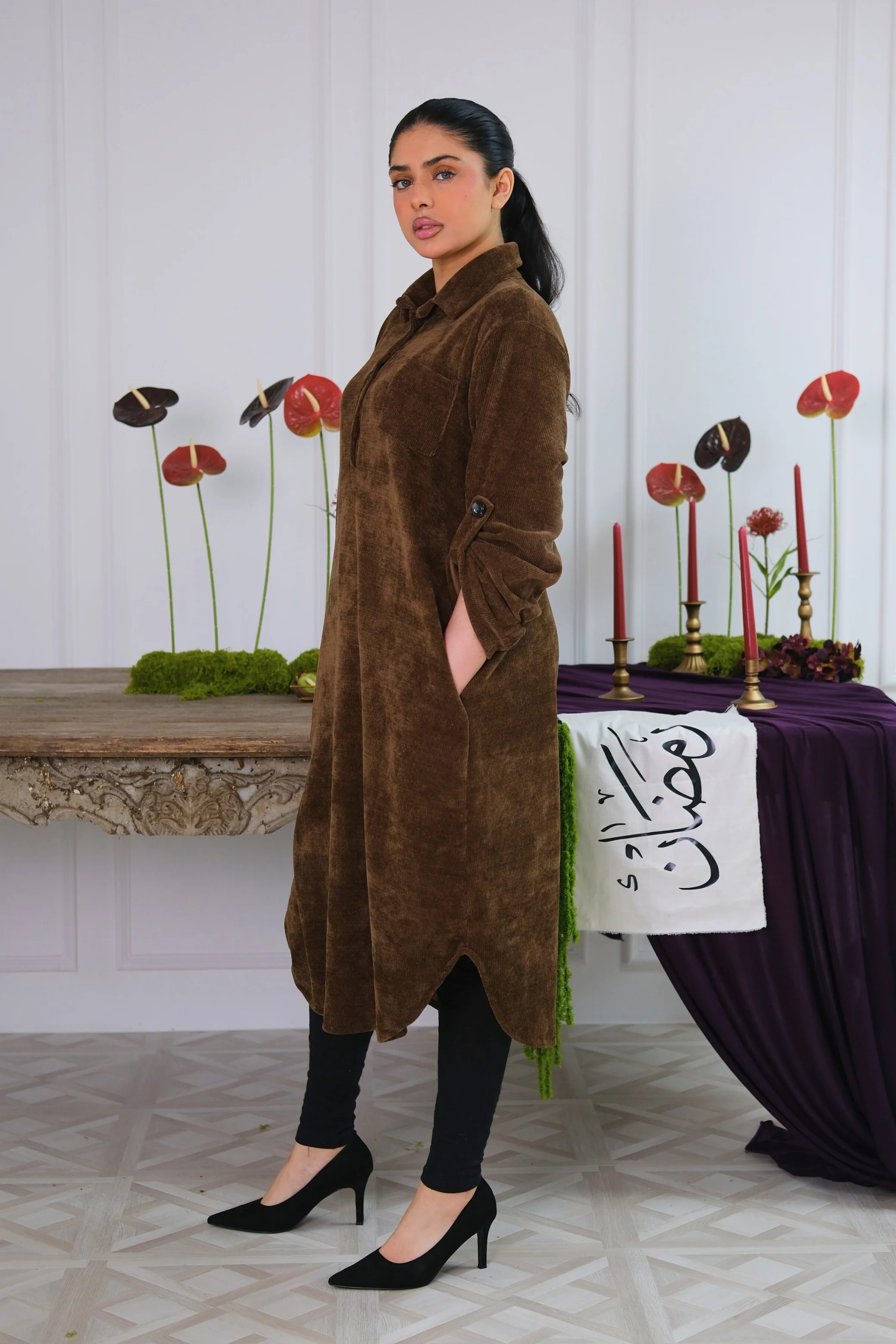 Soft Cord Brown Midi - Image 3