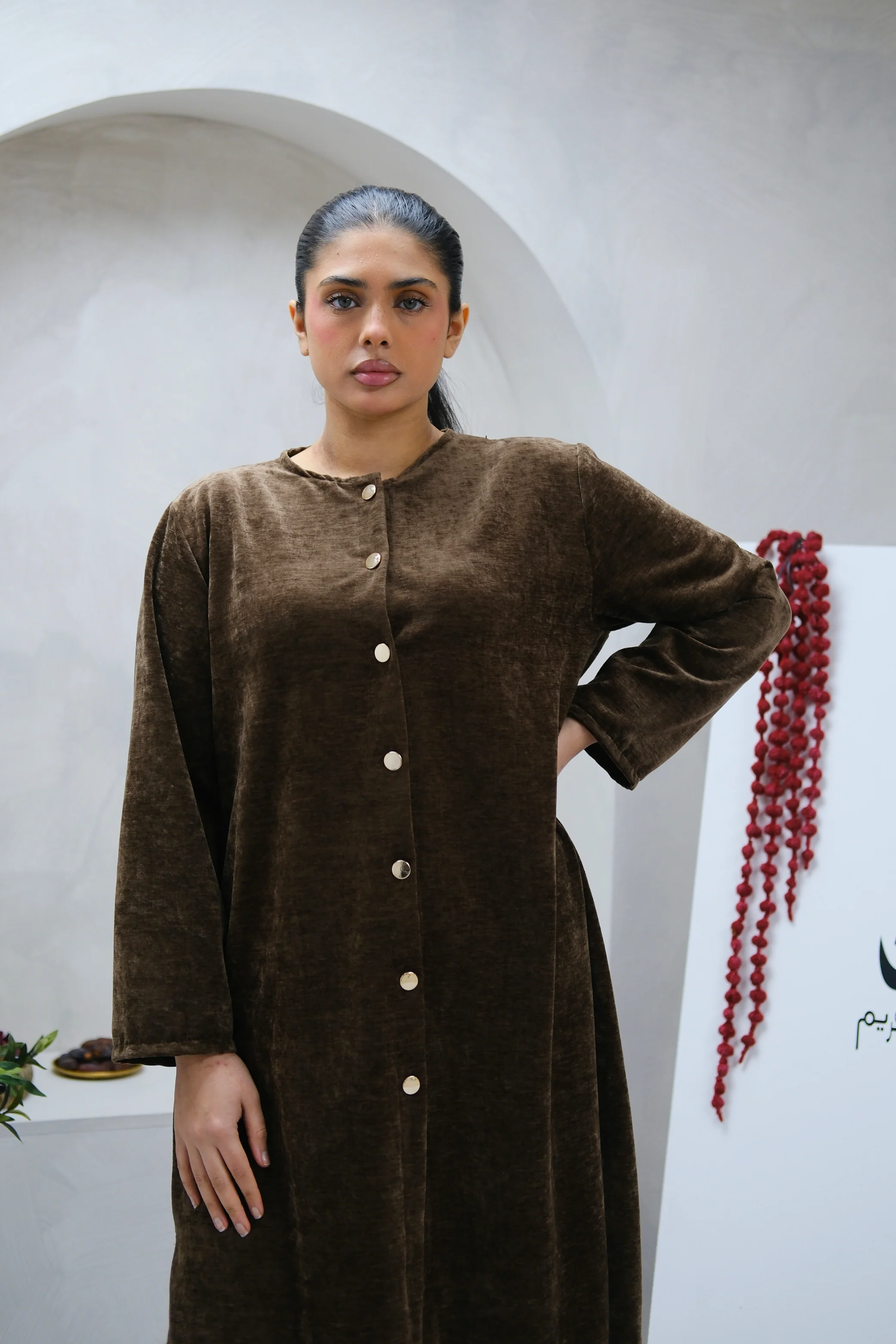 Lume Buttoned Brown Co-Ord - Image 2