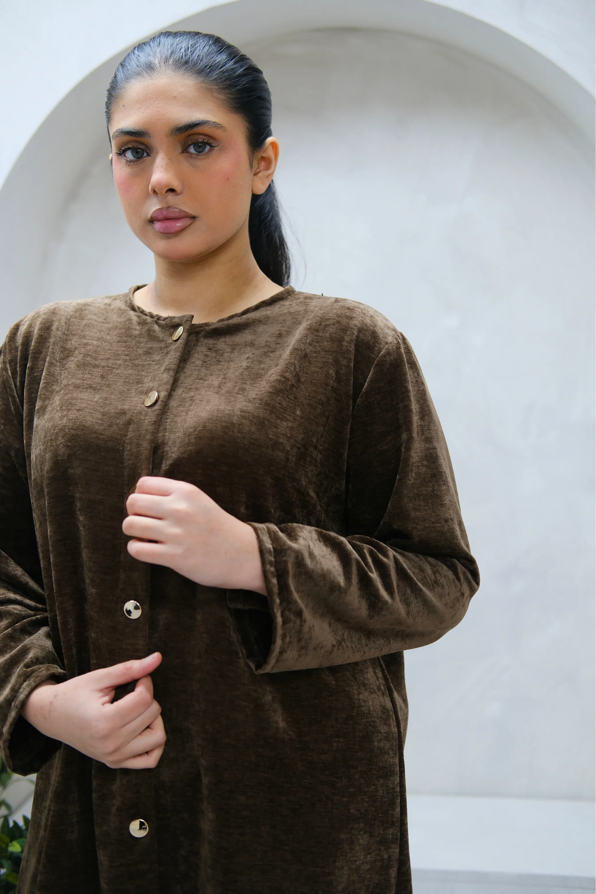 Lume Buttoned Brown Co-Ord - Image 3