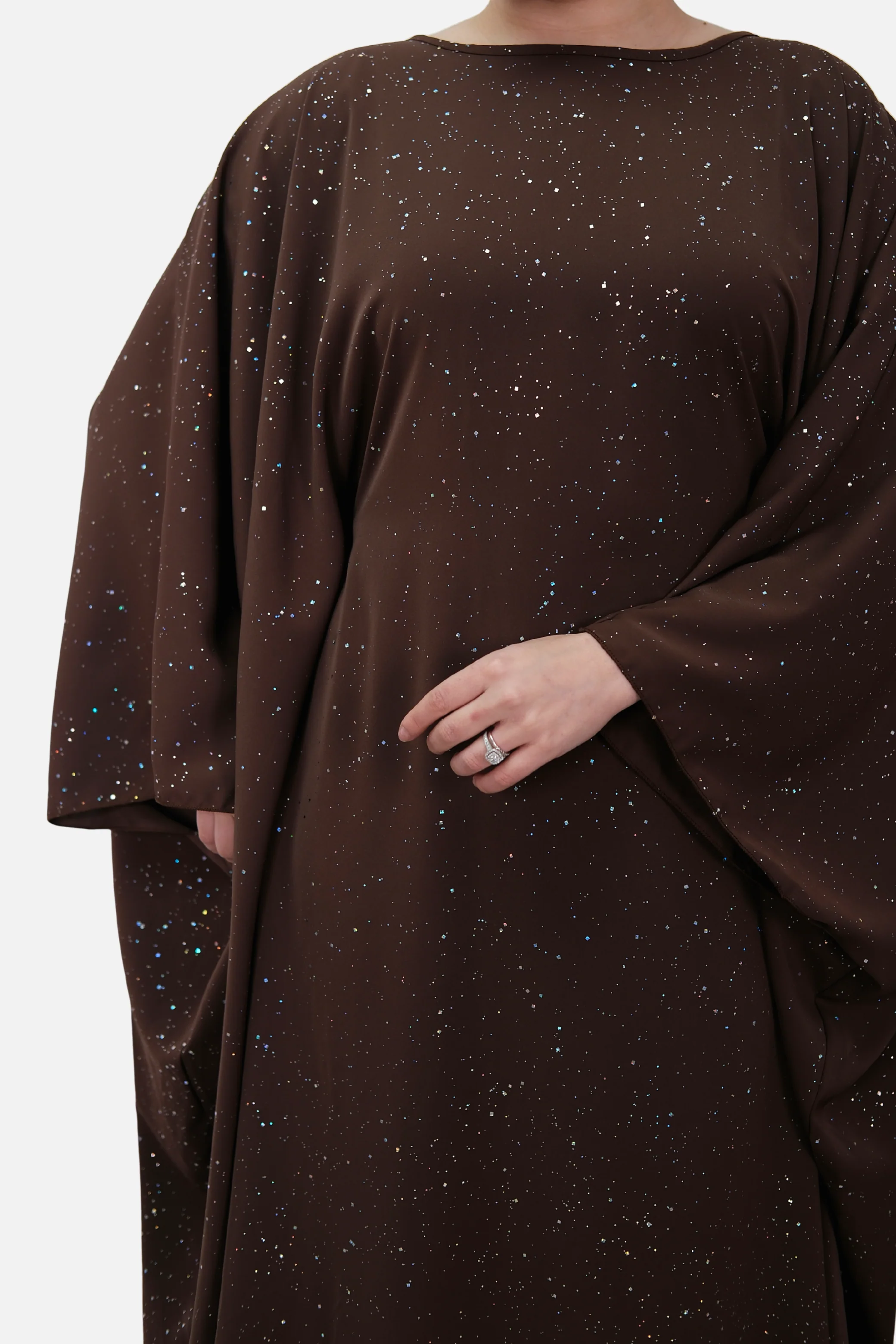 Solea Brown Drape Kaftan - Image 3