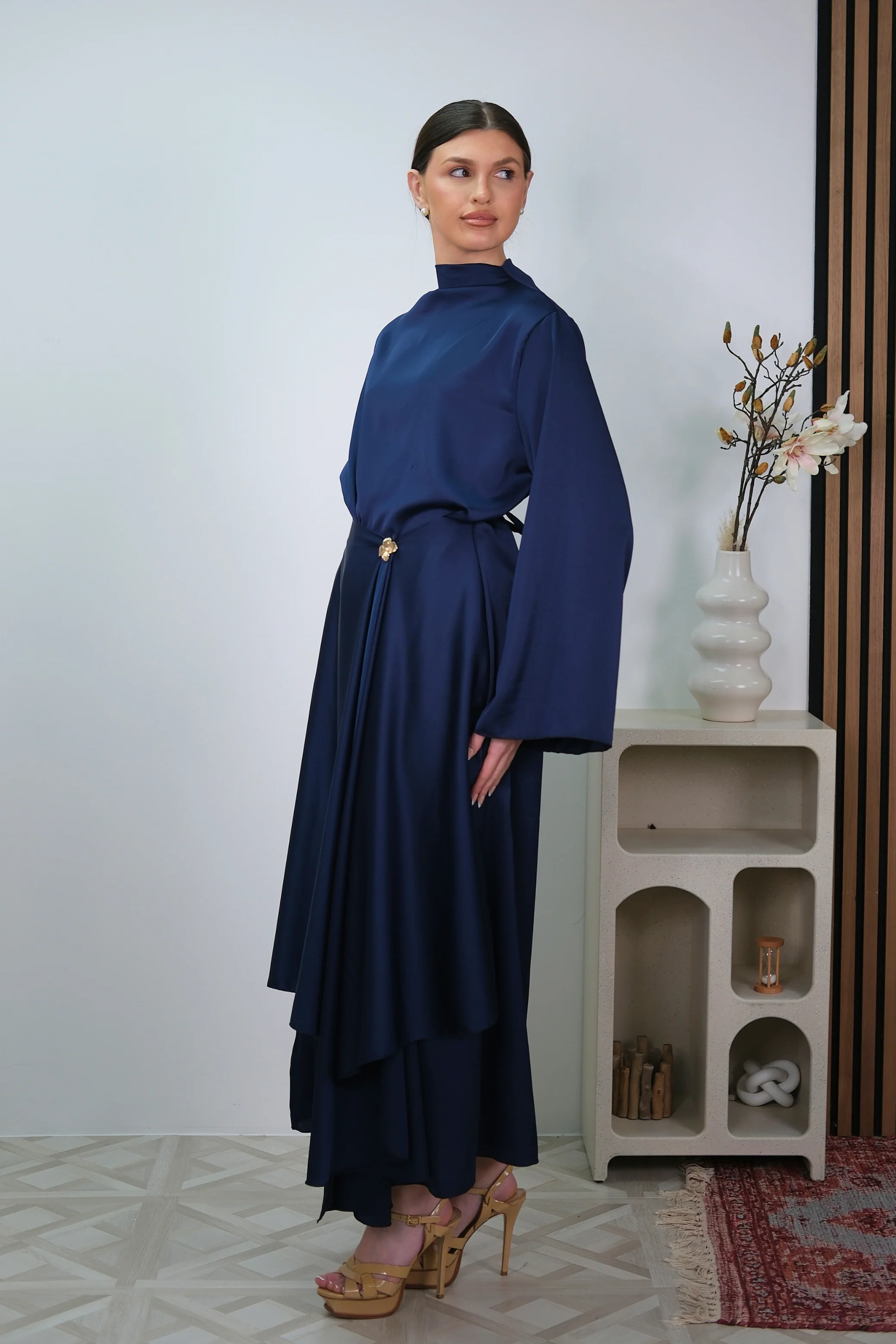 Sorela Navy Dress - Image 3
