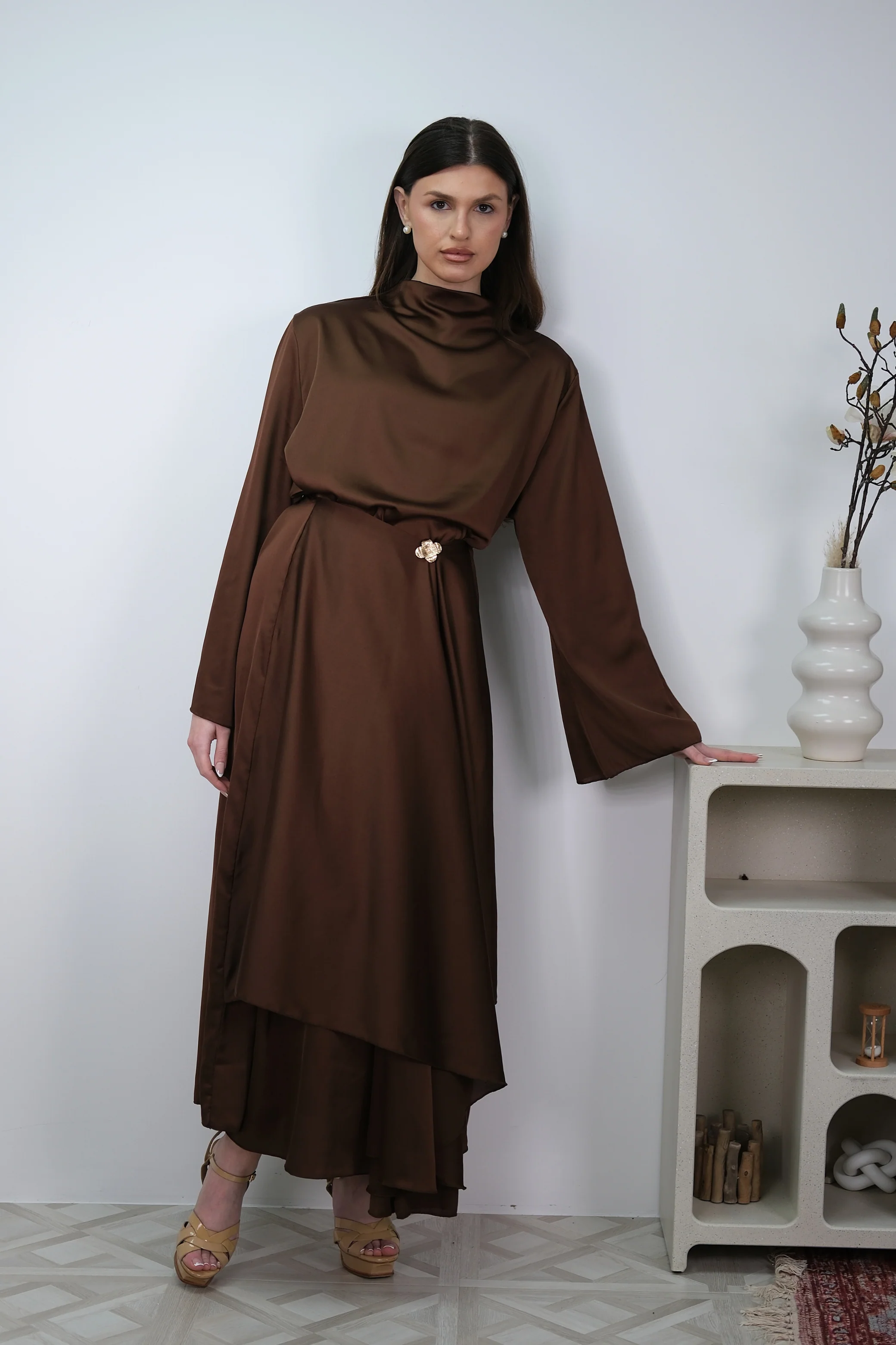 Sorela Brown Dress - Image 5