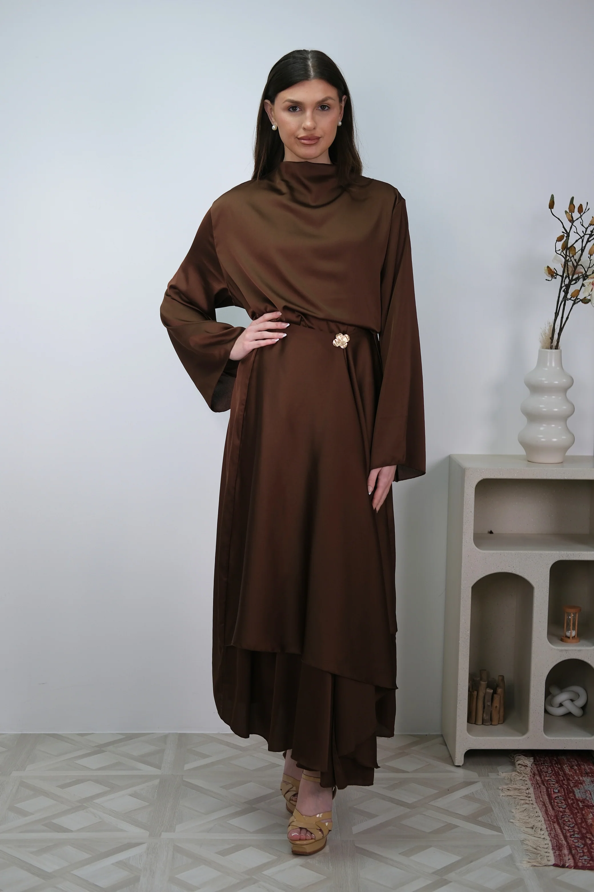 Sorela Brown Dress - Image 7
