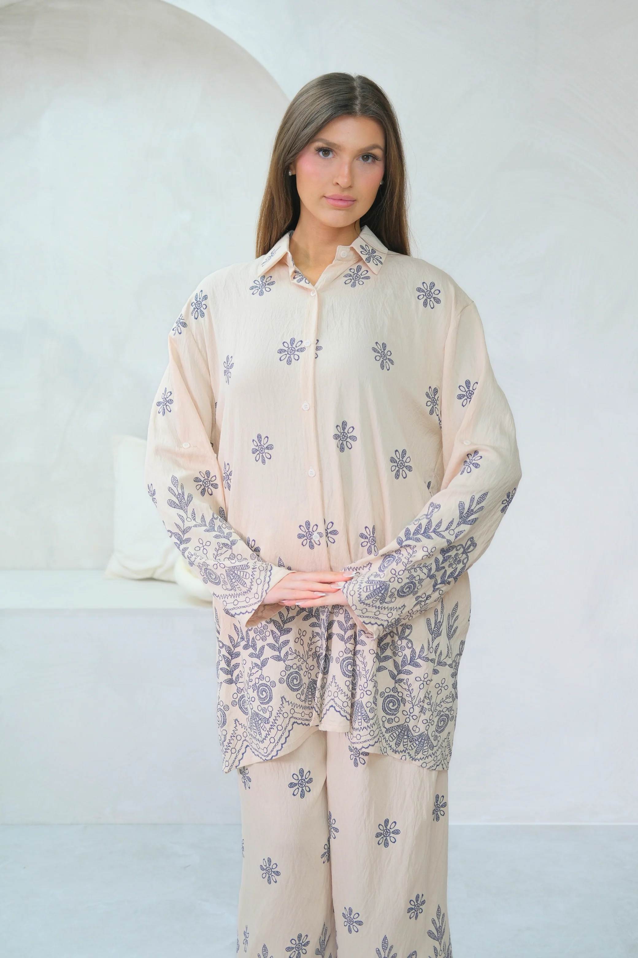 Indigo Fleur Cream Co-Ord - Image 2