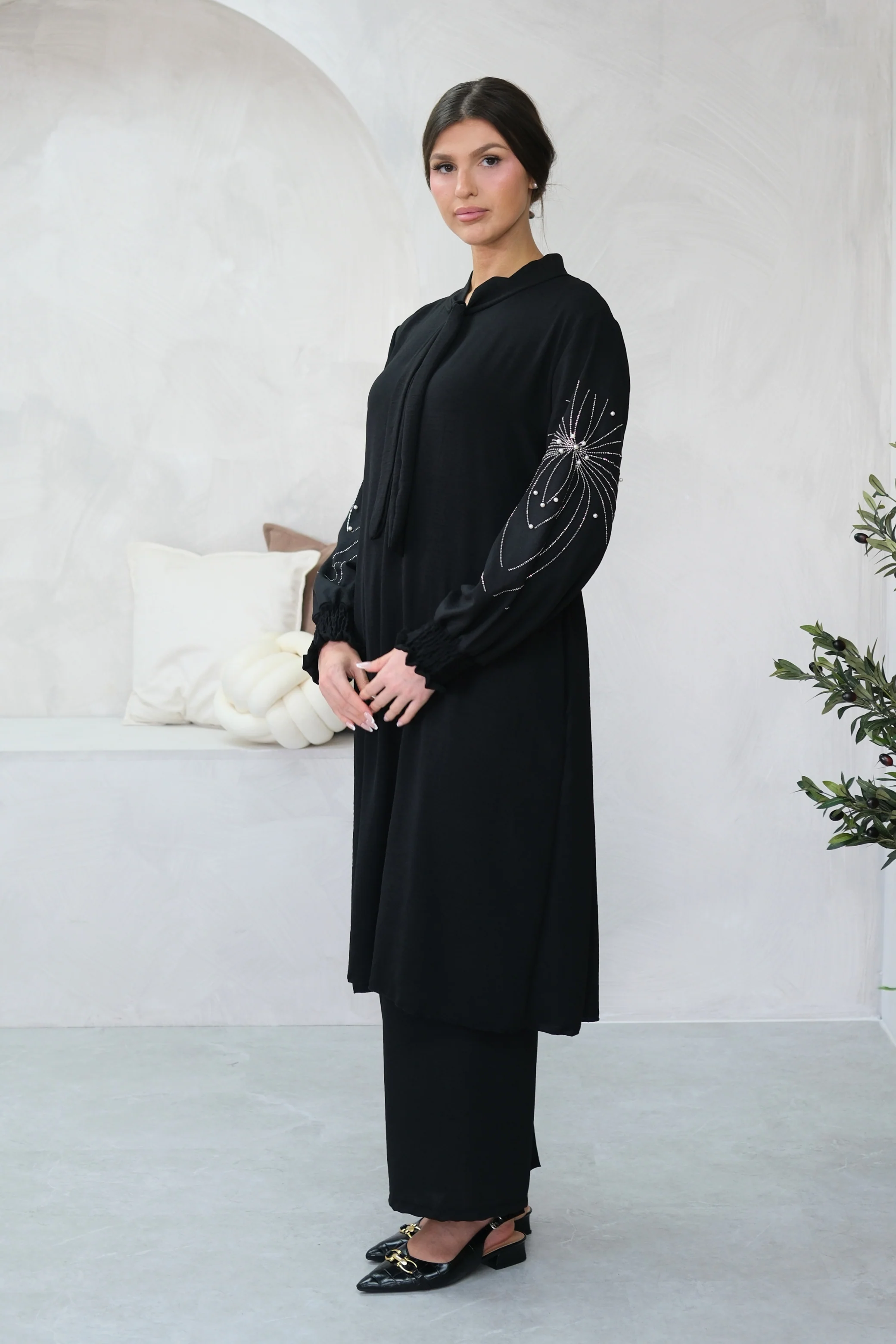 Elan Embellished Black Co-ord - Image 4