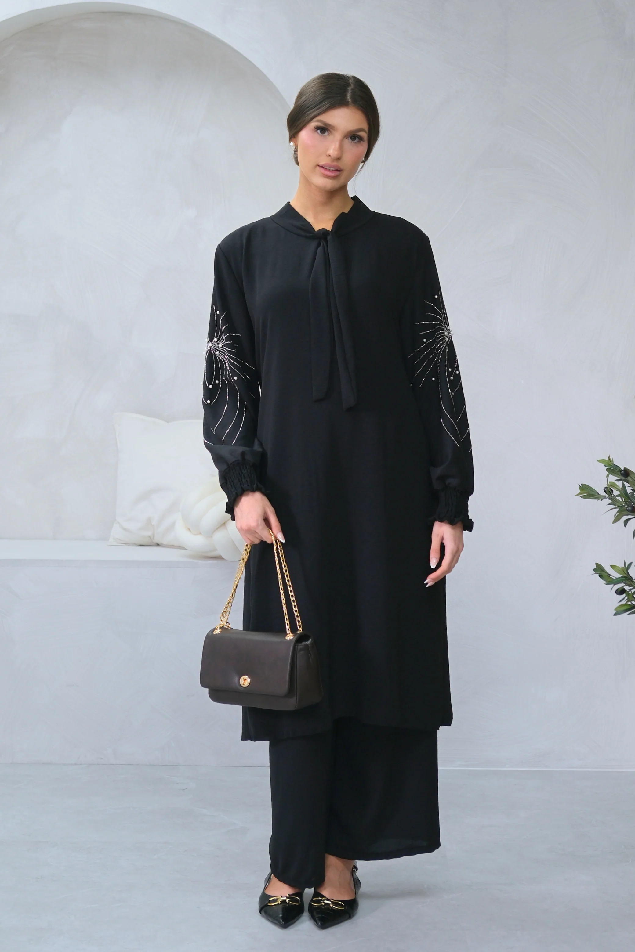 Elan Embellished Black Co-ord - Image 8