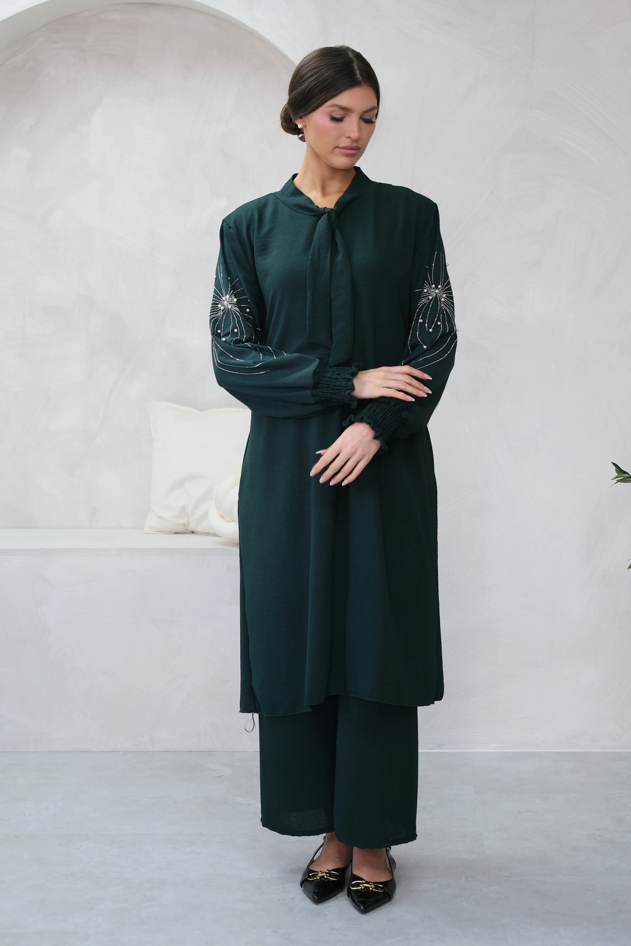 Elan Embellished Green Co-ord - Image 5