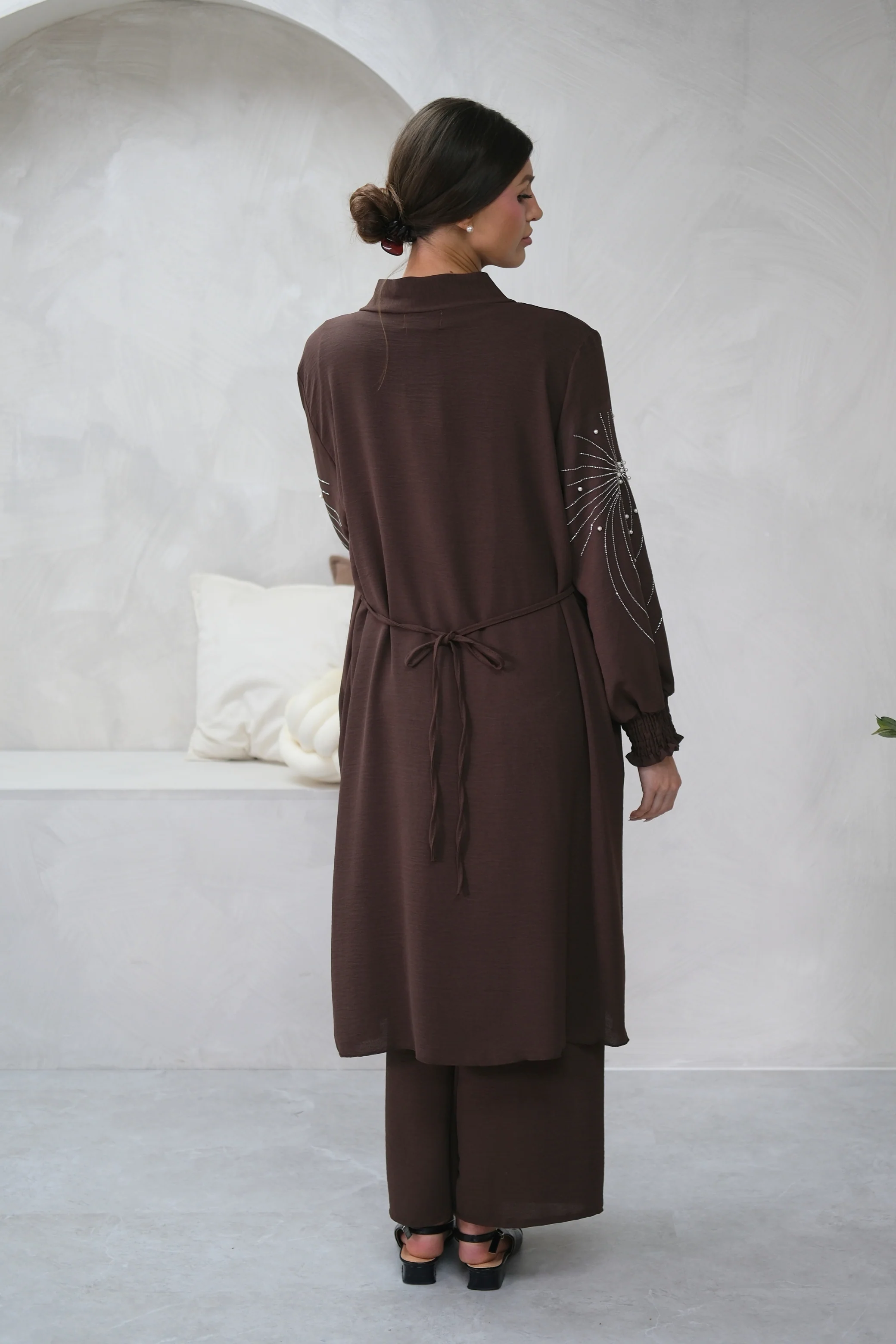 Elan Embellished Brown Co-ord - Image 6