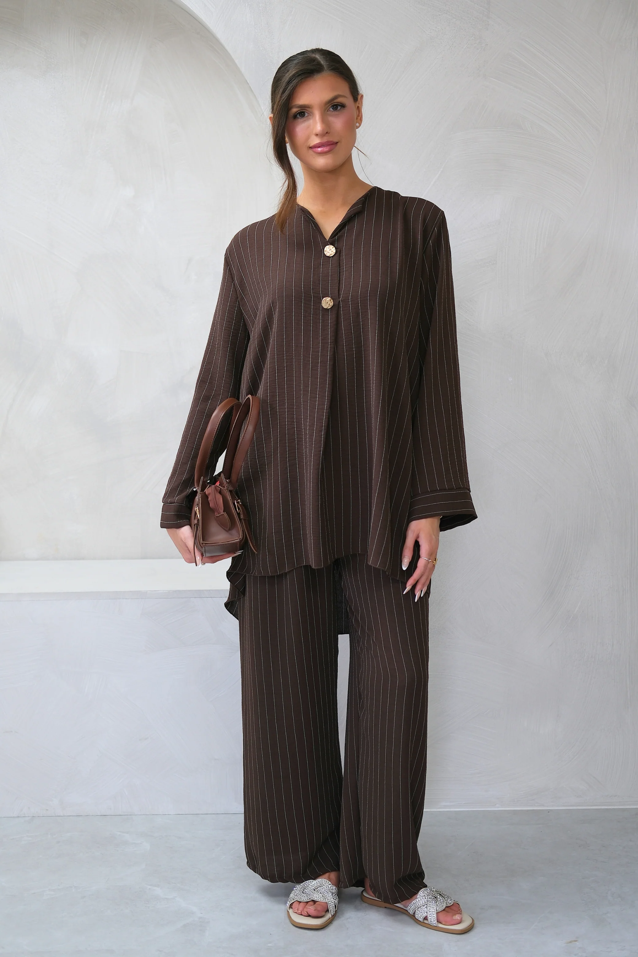 Chocolate Pinstripe Co-Ord