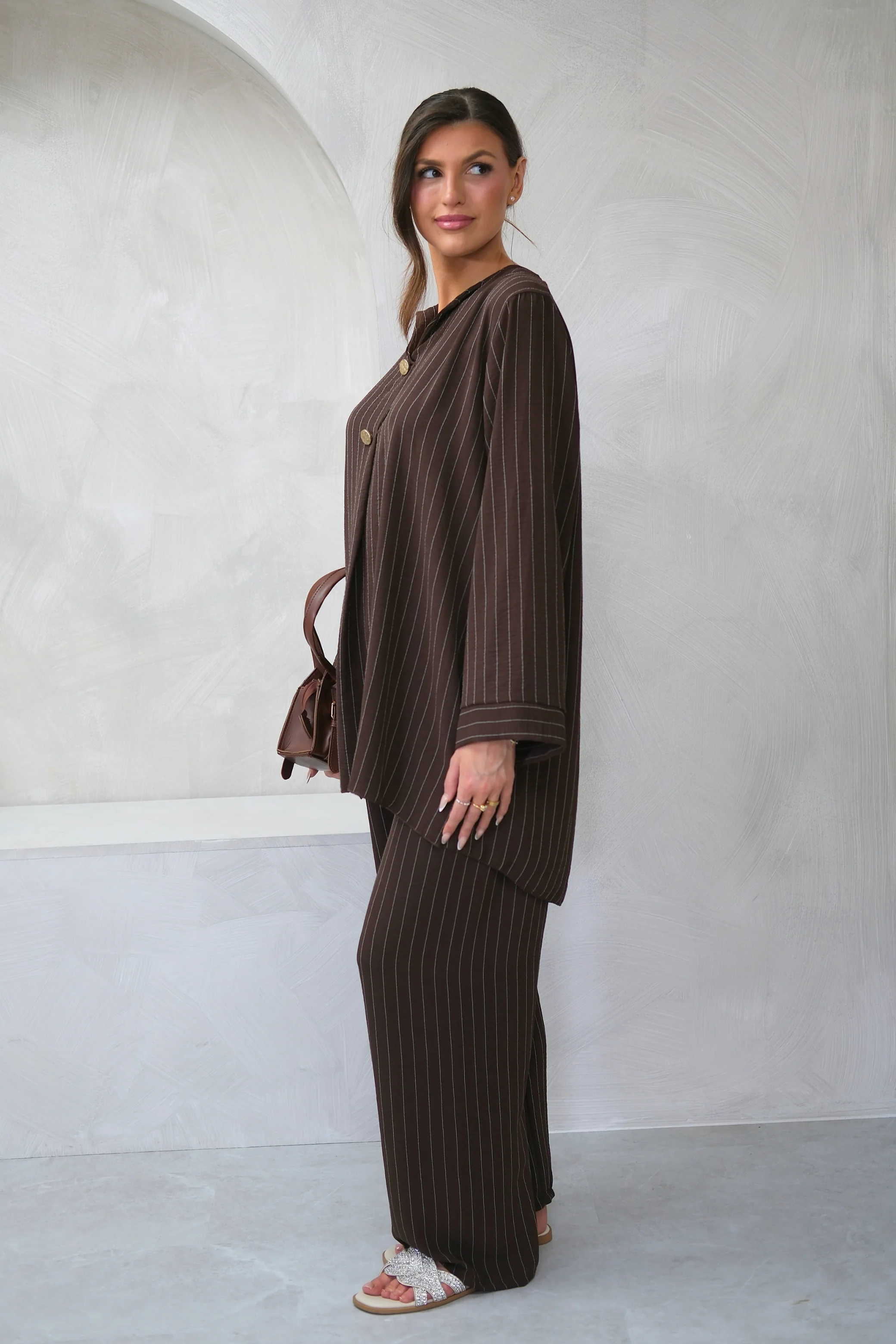 Chocolate Pinstripe Co-Ord - Image 5
