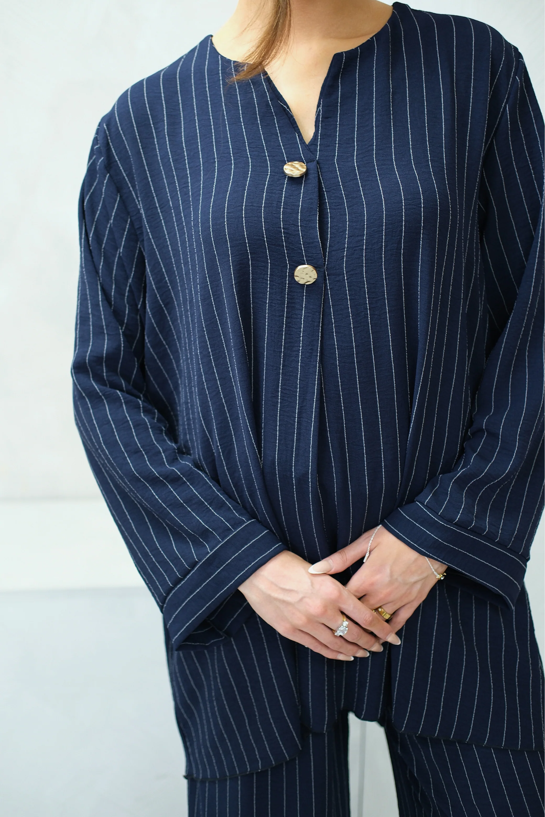 Dark Navy Pinstripe Co-Ord - Image 6