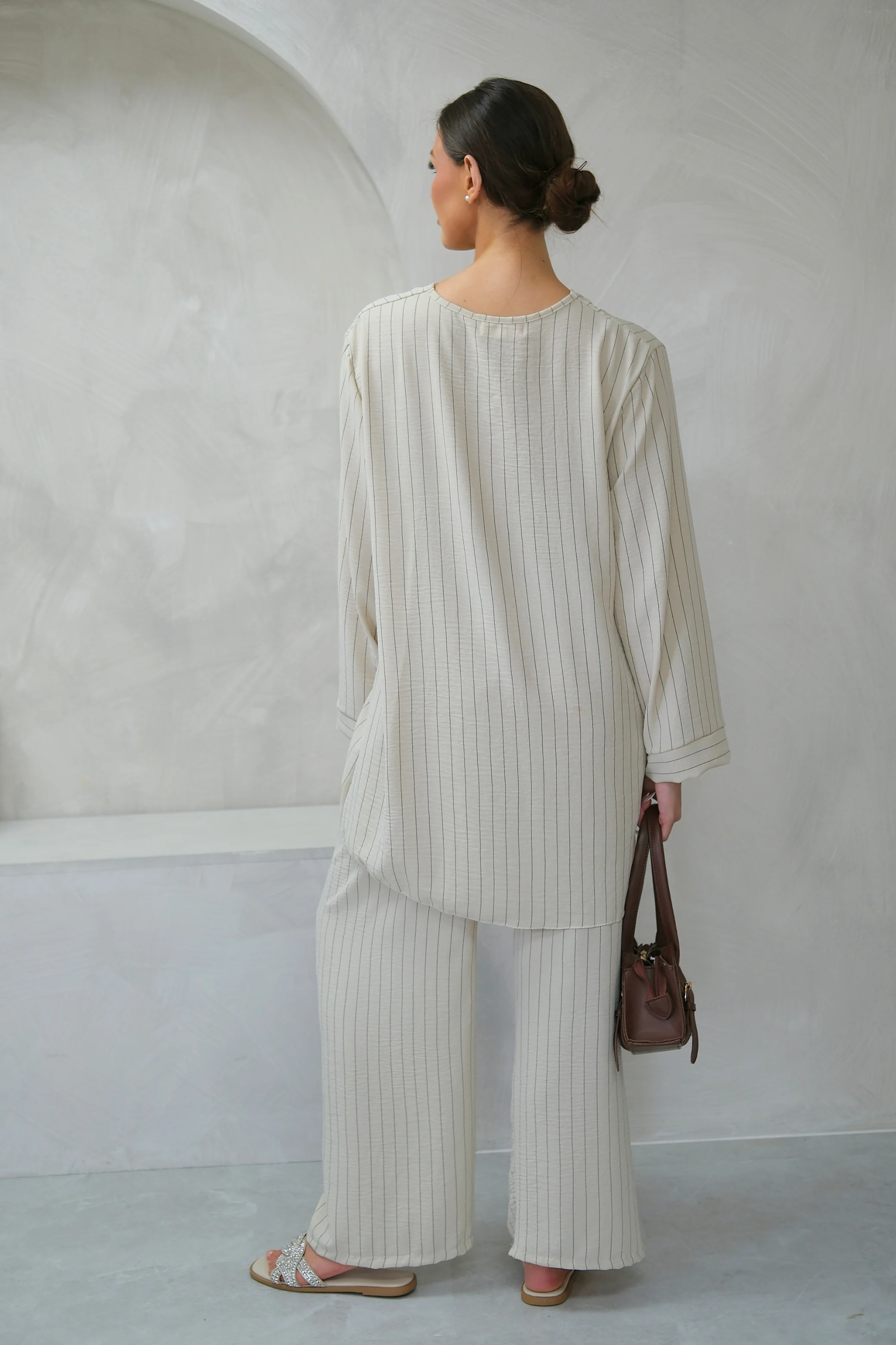 Stone Pinstripe Co-Ord - Image 4
