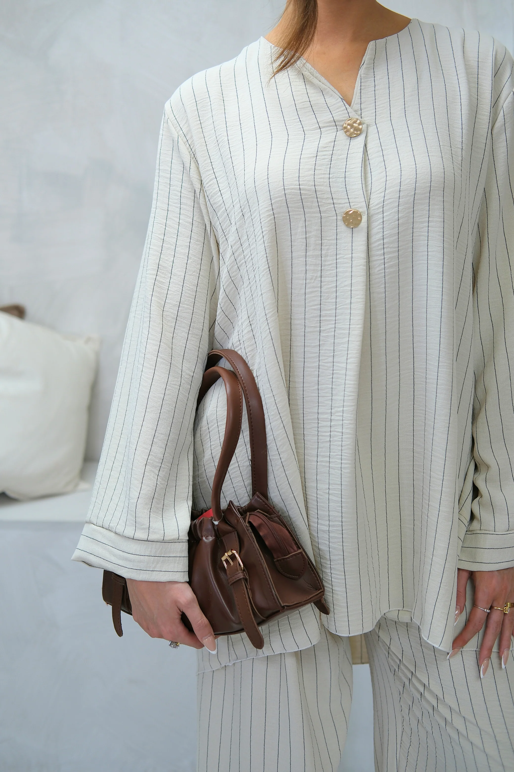 Stone Pinstripe Co-Ord - Image 5