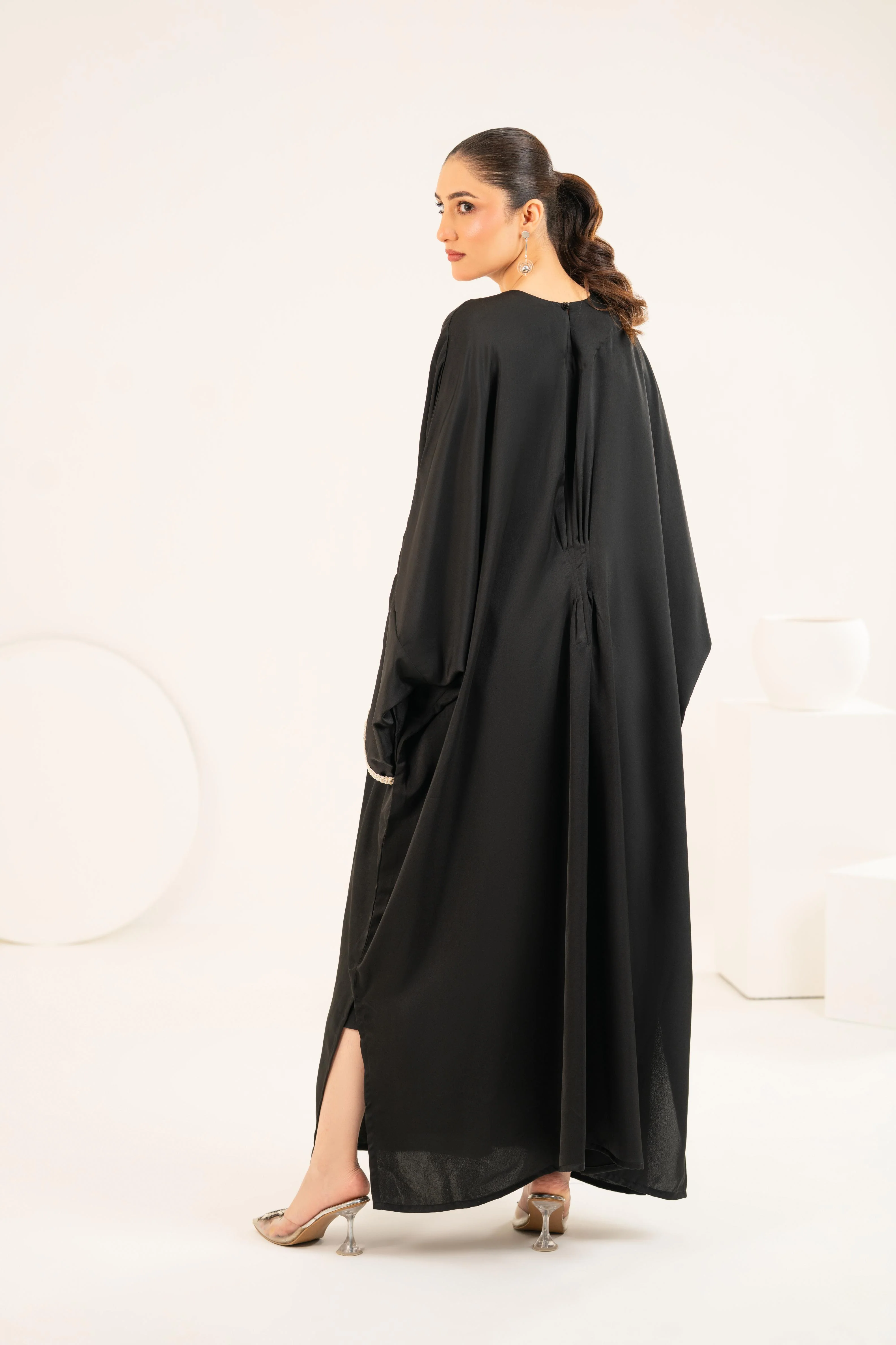 Satin Embellished Kaftan - Image 8