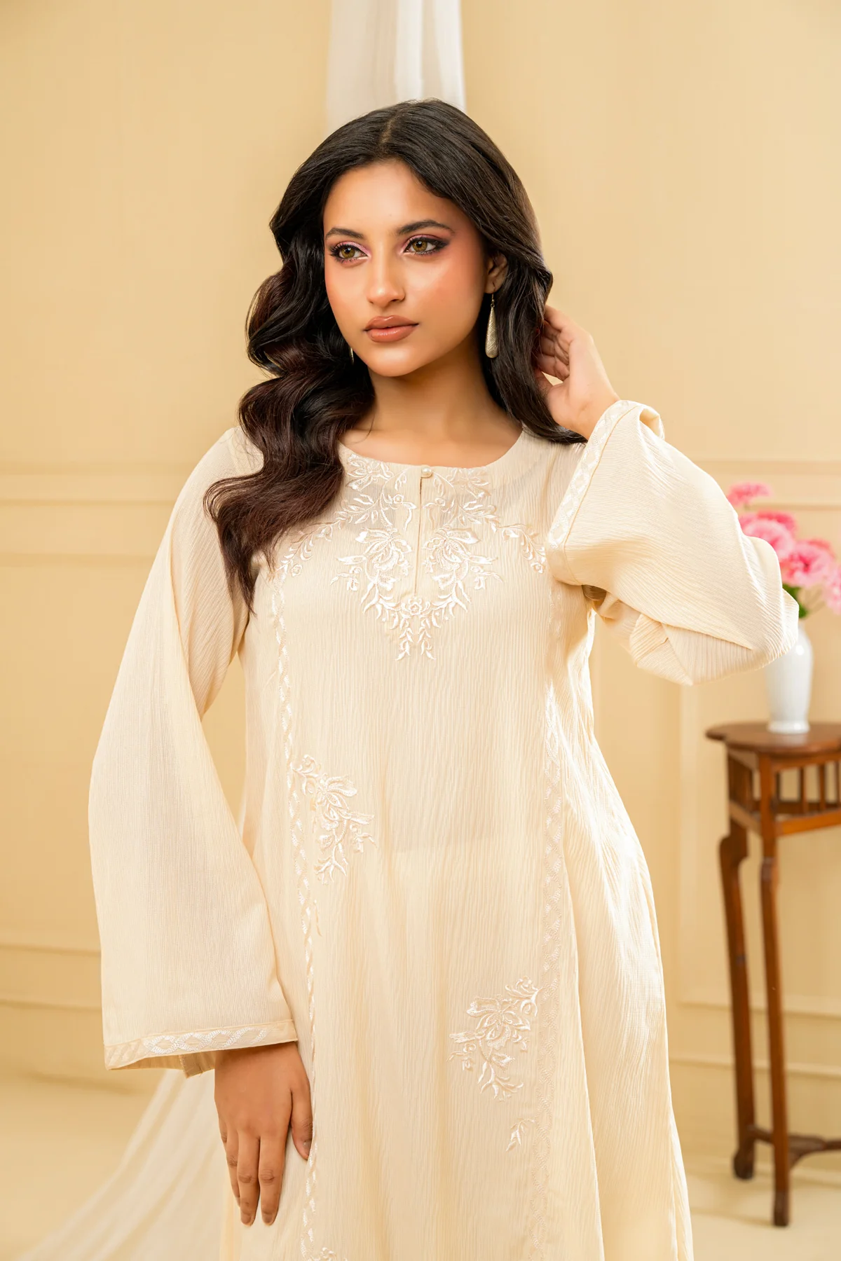 Rafiqa Embroidered Dress - Image 4