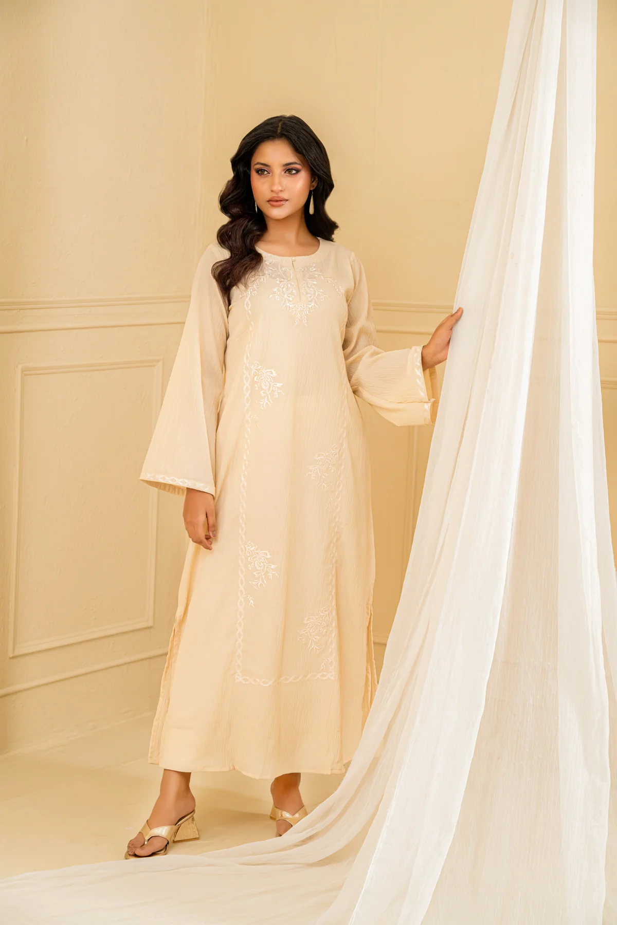 Rafiqa Embroidered Dress - Image 5